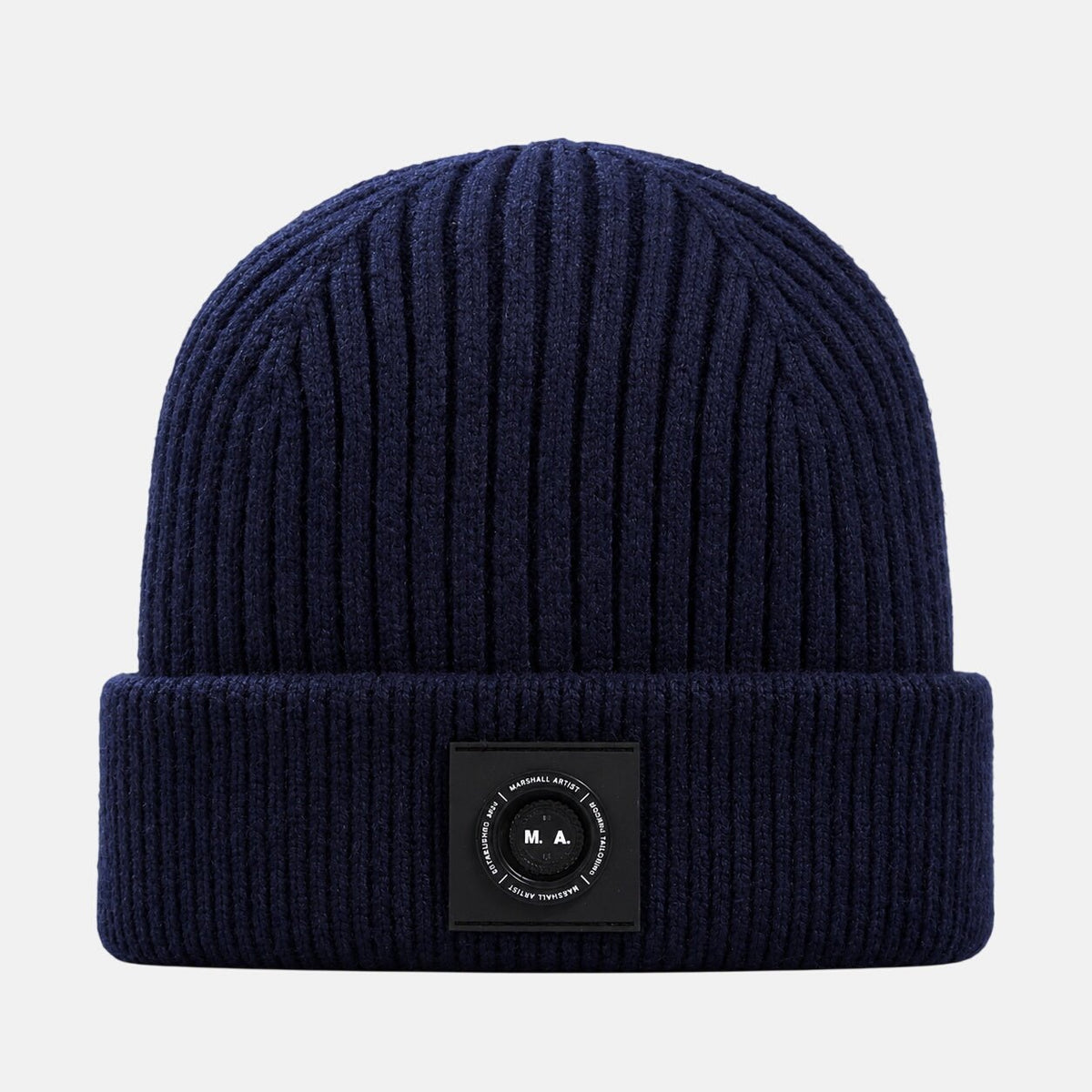 Marshall Artist Siren Cable Knit Beanie Hat Navy | Northern Threads Designer Menswear