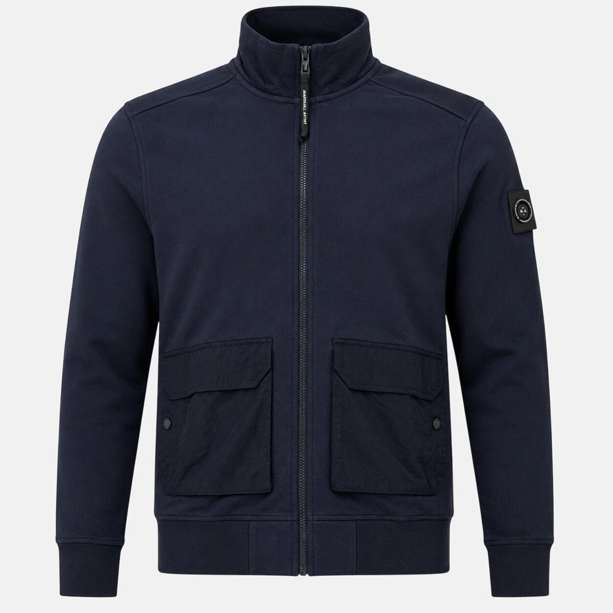 Marshall Artist Streatham Full Zip Sweatshirt Navy | Northern Threads Designer Menswear
