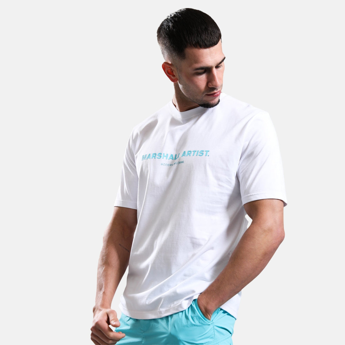 Marshall Artist Thermo T-Shirt White Mint | Northern Threads Designer Menswear