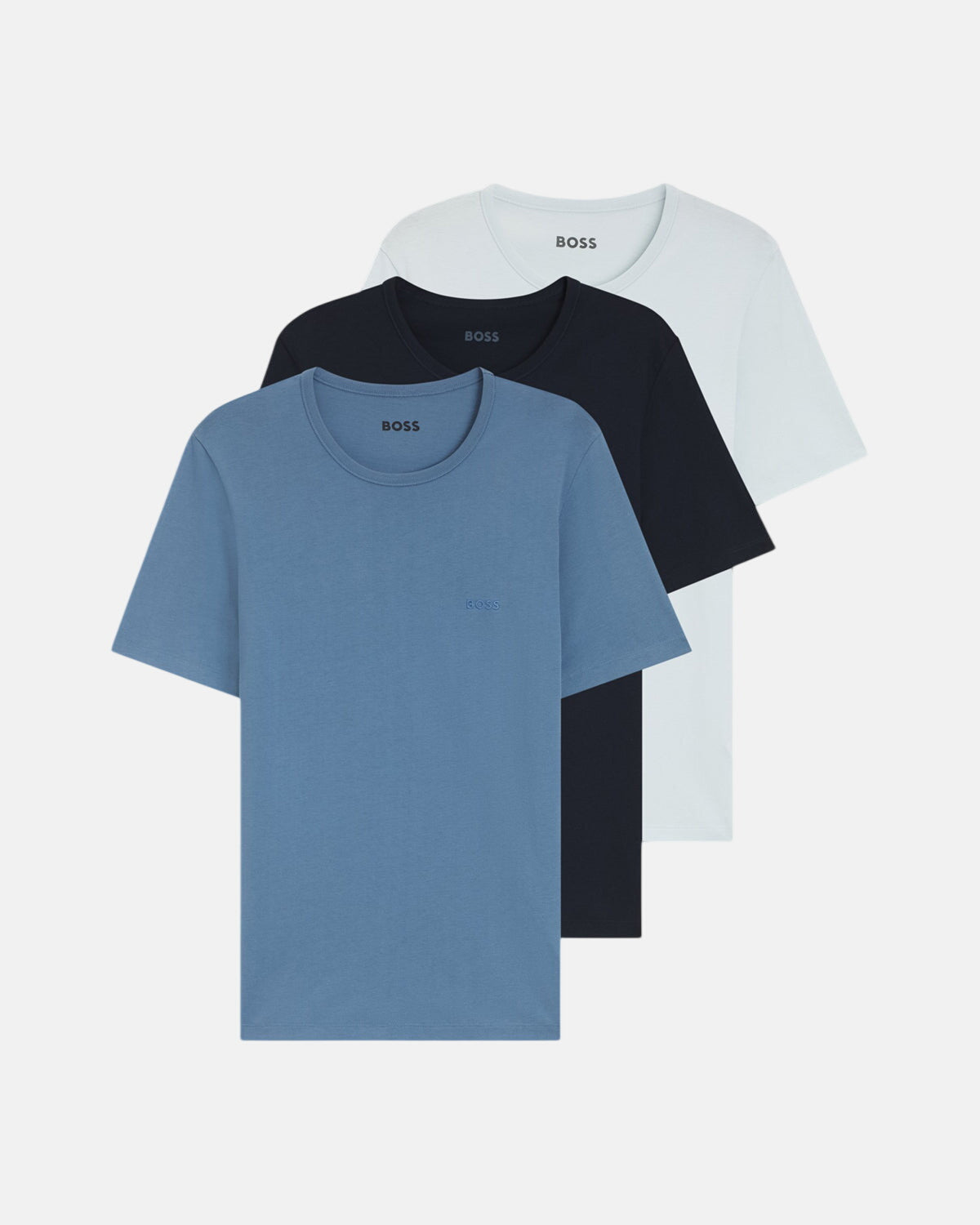 BOSS 3-Pack Cotton T-Shirts Sky Navy Blue - Northern Threads
