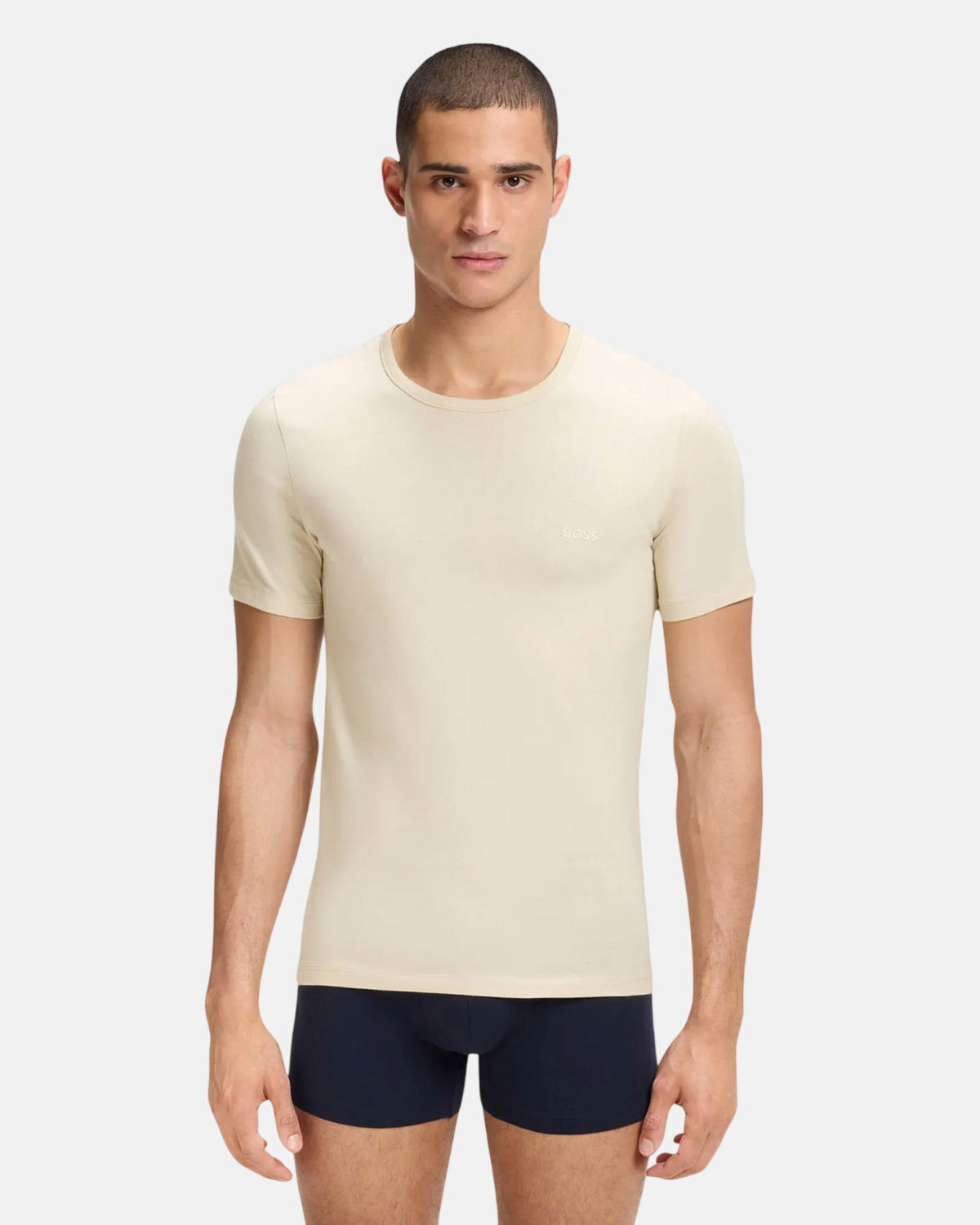 BOSS 3-Pack Cotton T-Shirts White Beige Grey - Northern Threads