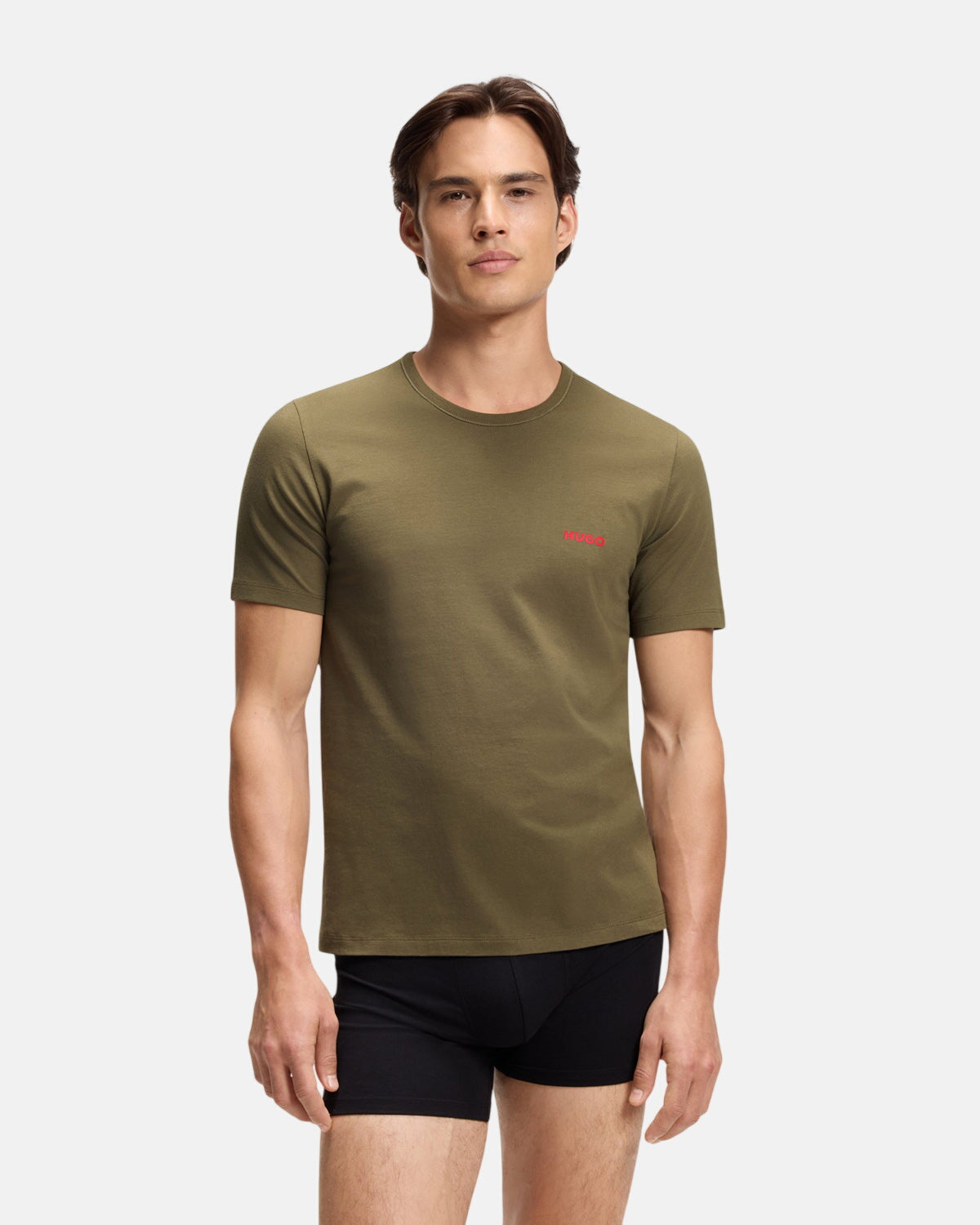 HUGO 3-Pack Cotton T-Shirts Black Grey Green - Northern Threads