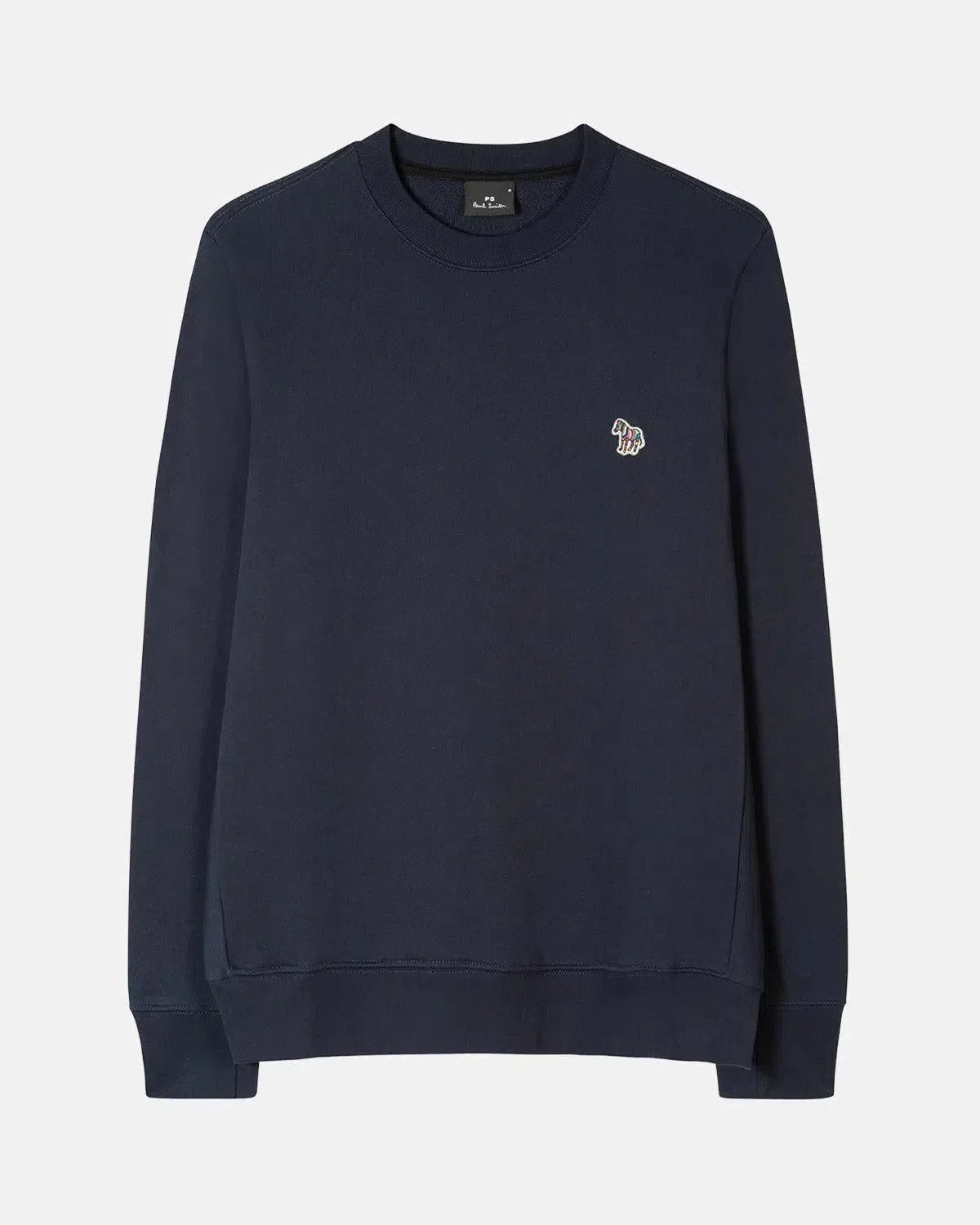 PAUL SMITH-PAUL SMITH PS COTTON ZEBRA LOGO SWEATSHIRT DARK NAVY-NORTHERN THREADS DESIGNER MENSWEAR