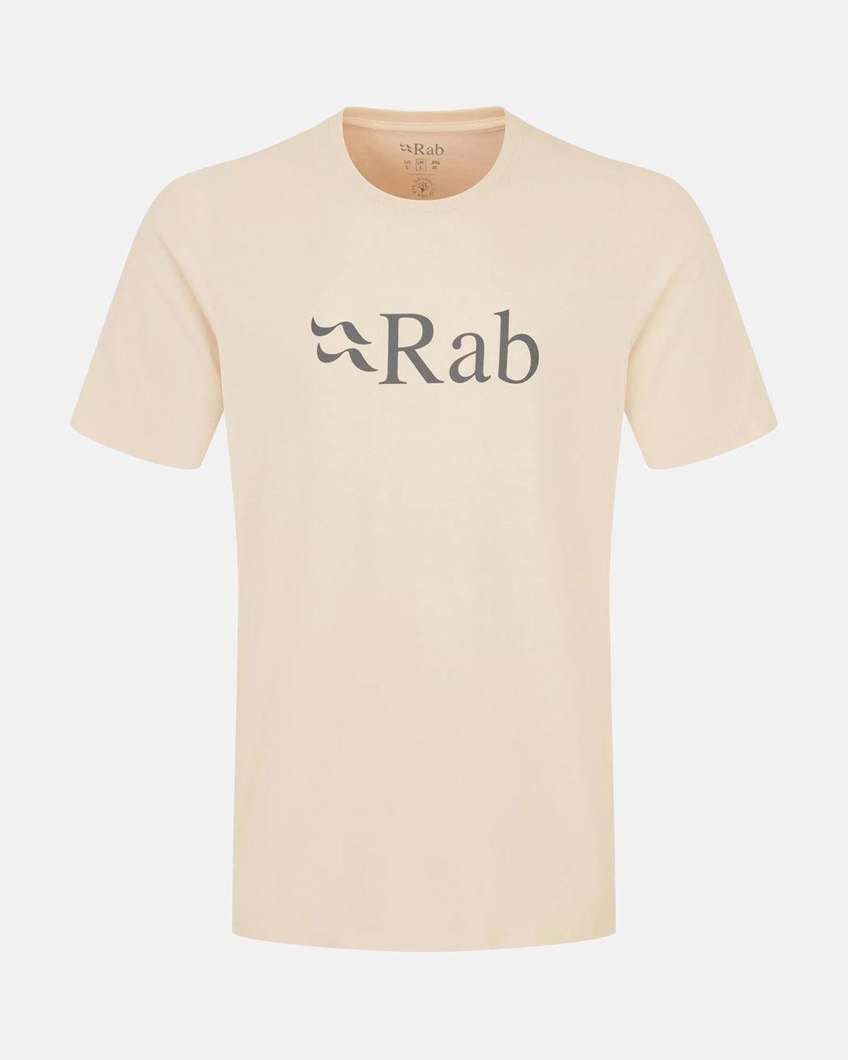 RAB NEXUS STANCE LOGO ORGANIC T - SHIRT ECRU - RAB-QCB-08-ECR-S - northern threads uk
