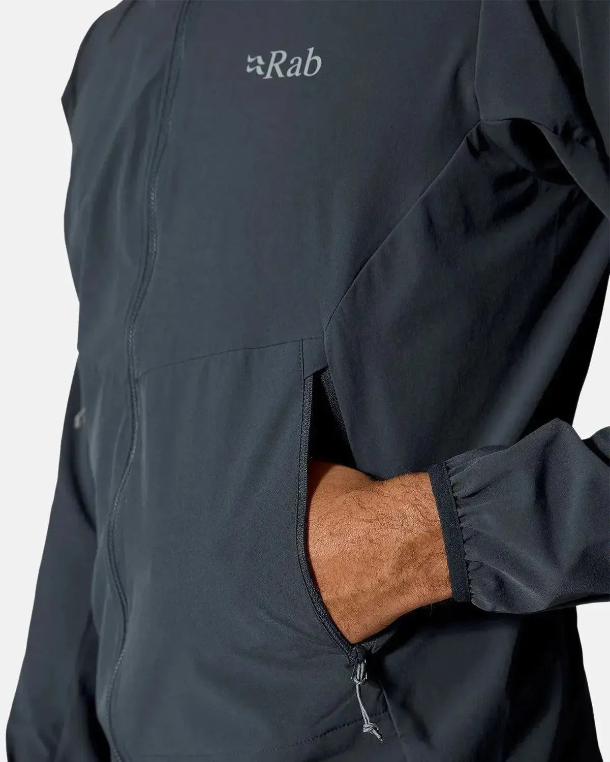 RAB-RAB BOREALIS HOODED JACKET BELUGA-NORTHERN THREADS DESIGNER MENSWEAR