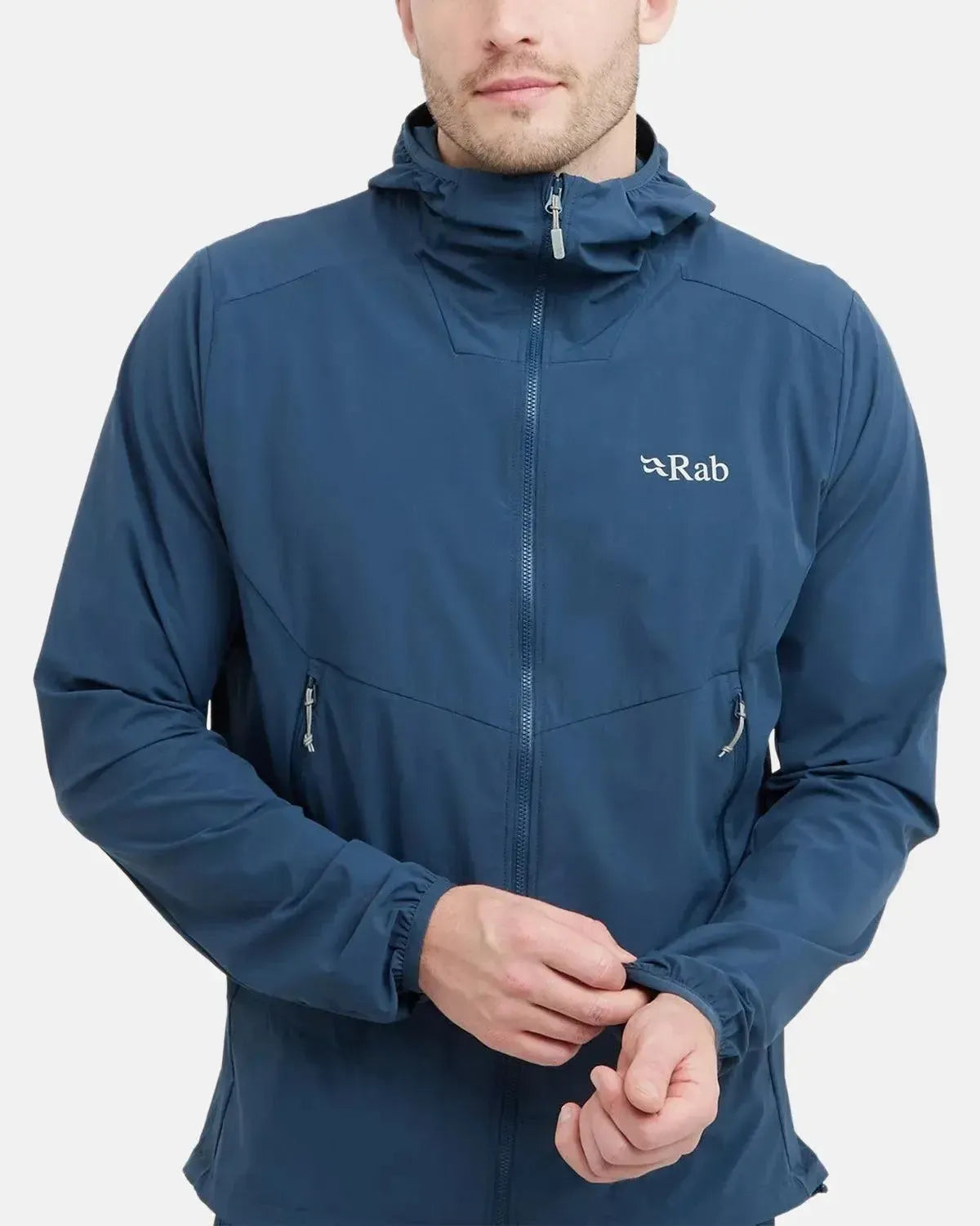 RAB-RAB BOREALIS HOODED JACKET TEMPEST BLUE-NORTHERN THREADS DESIGNER MENSWEAR