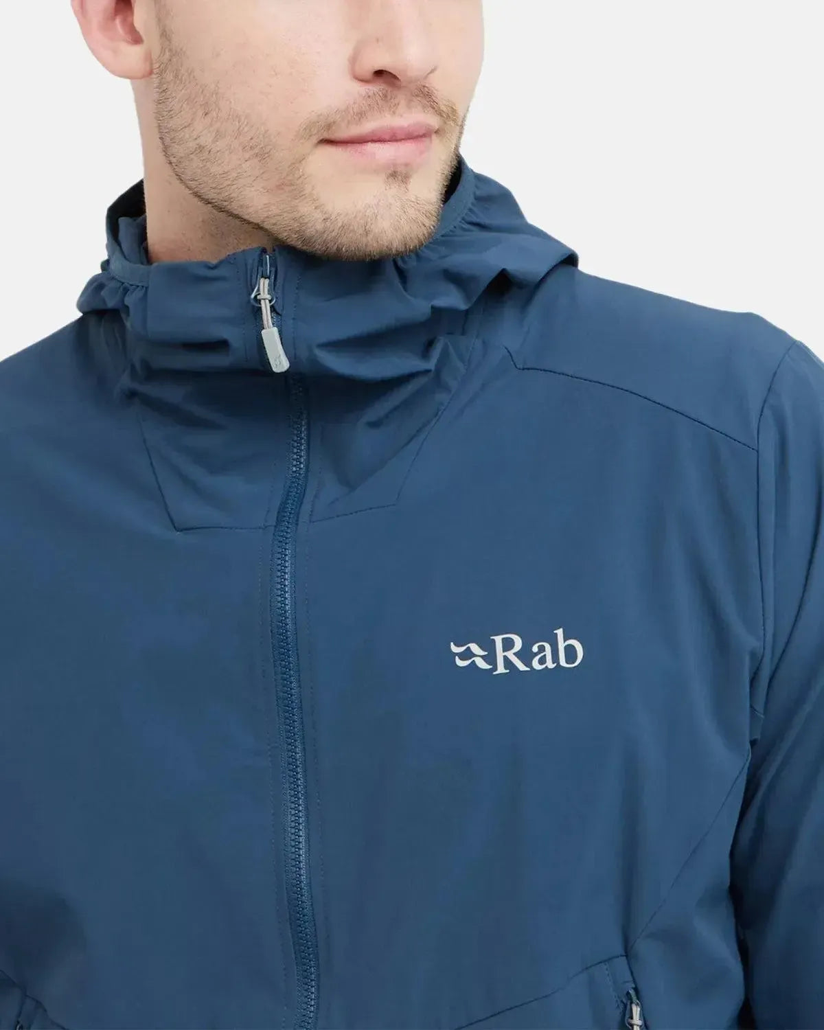 RAB-RAB BOREALIS HOODED JACKET TEMPEST BLUE-NORTHERN THREADS DESIGNER MENSWEAR