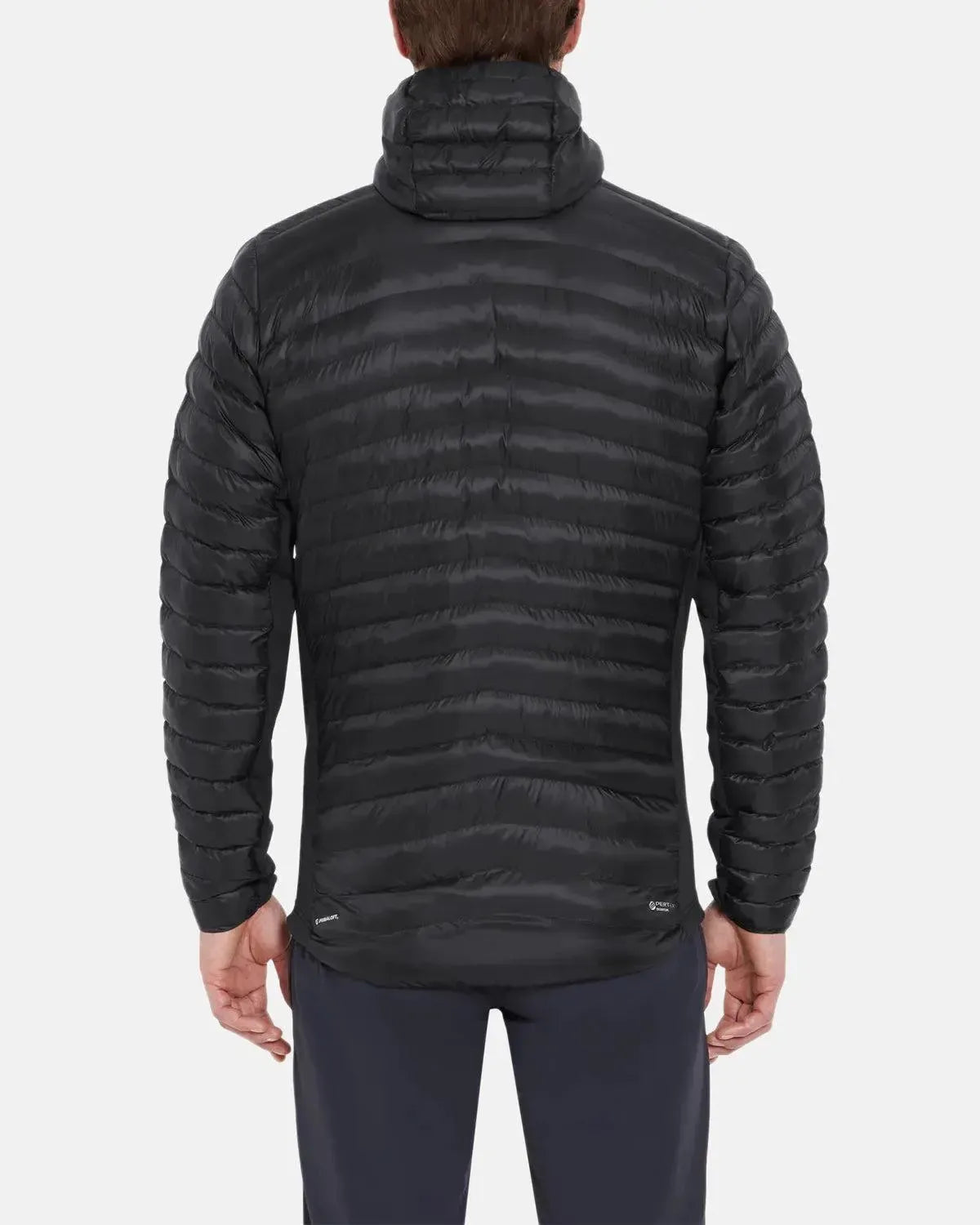 RAB-RAB CIRRUS FLEX INSULATED HOODED JACKET BLACK-NORTHERN THREADS DESIGNER MENSWEAR