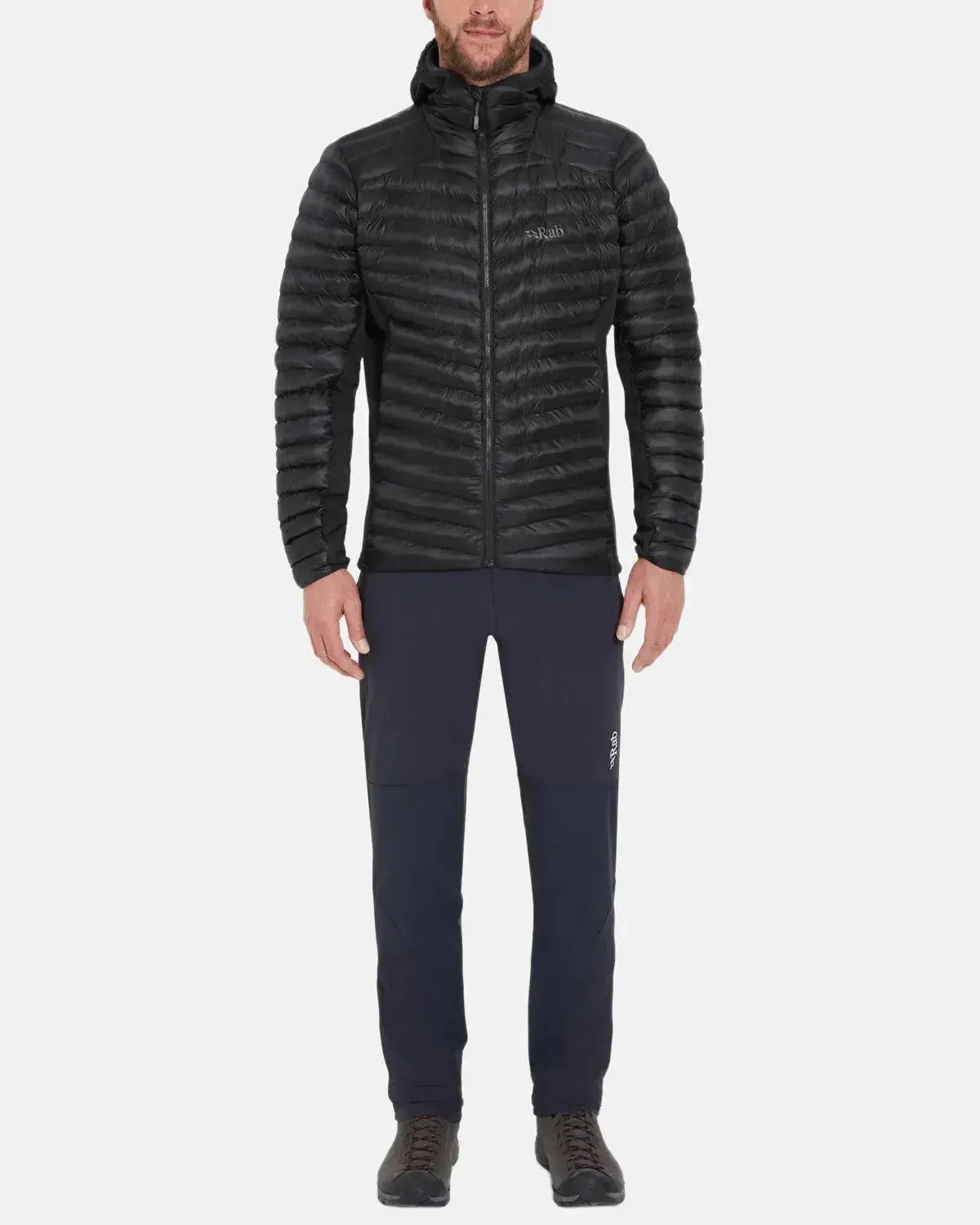 RAB-RAB CIRRUS FLEX INSULATED HOODED JACKET BLACK-NORTHERN THREADS DESIGNER MENSWEAR