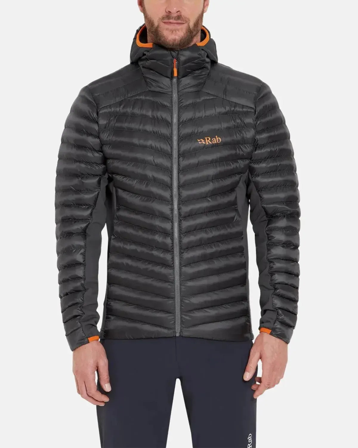 RAB-RAB CIRRUS FLEX INSULATED HOODED JACKET GRAPHENE-NORTHERN THREADS DESIGNER MENSWEAR