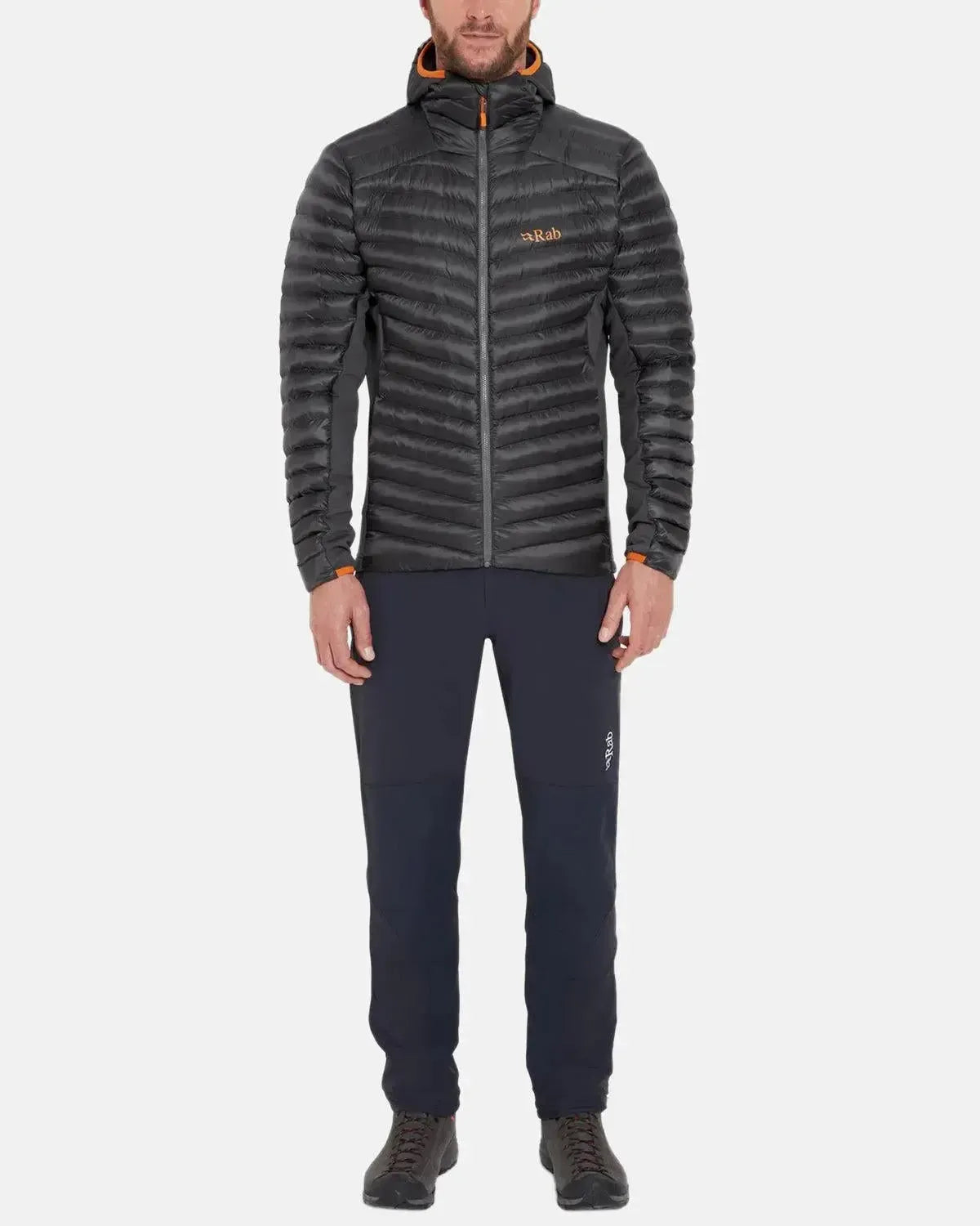 RAB-RAB CIRRUS FLEX INSULATED HOODED JACKET GRAPHENE-NORTHERN THREADS DESIGNER MENSWEAR