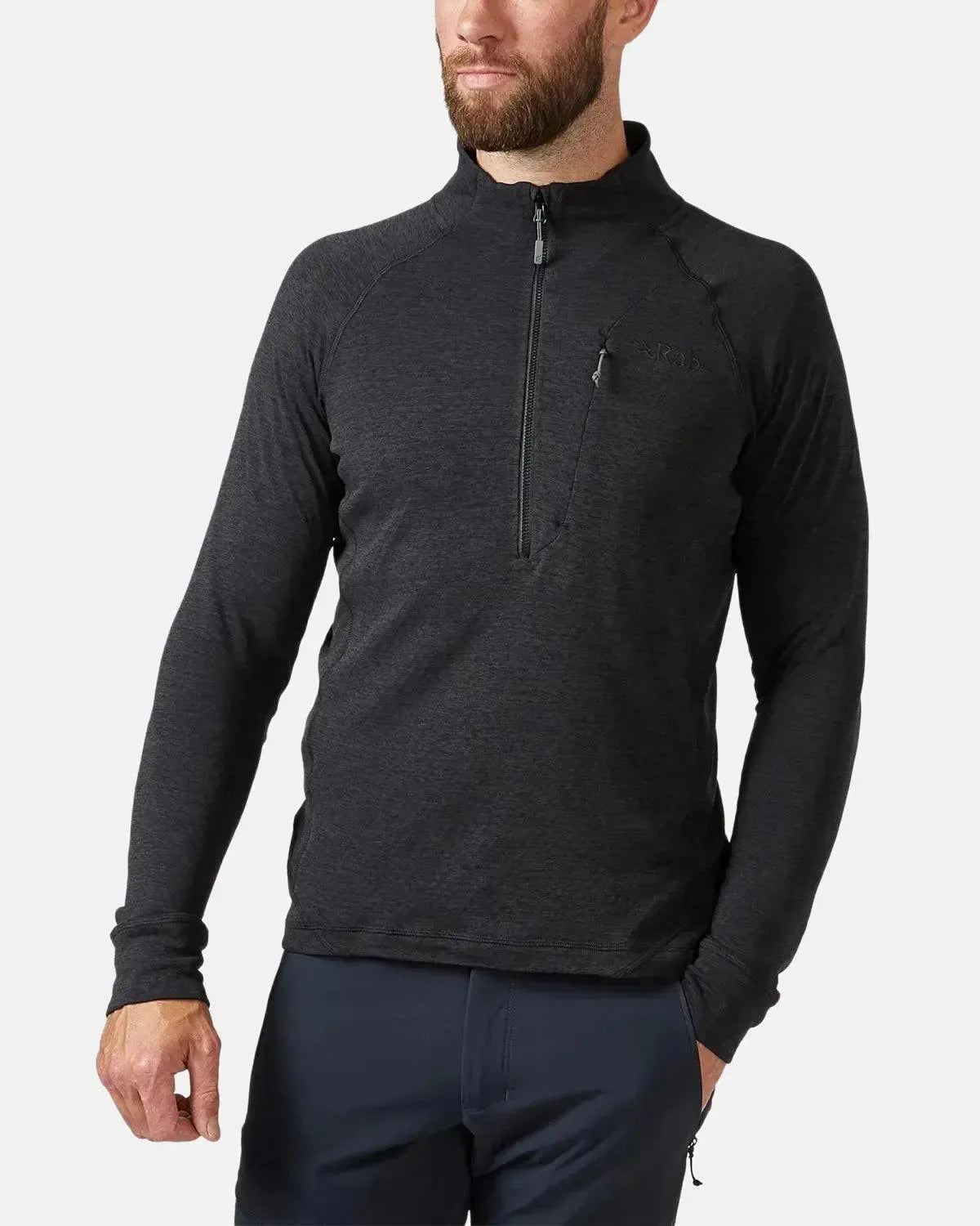 RAB-RAB NEXUS PULL-ON 1/4 ZIP FLEECE BLACK-NORTHERN THREADS DESIGNER MENSWEAR