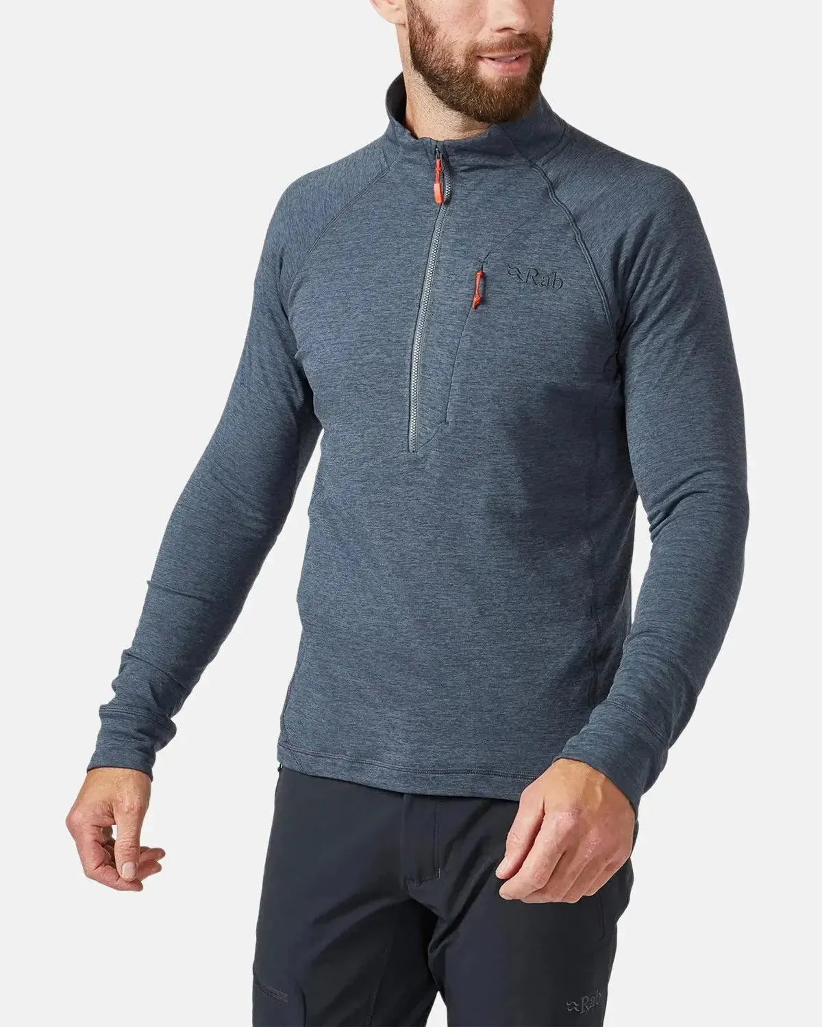 RAB-RAB NEXUS PULL-ON 1/4 ZIP FLEECE STEEL-NORTHERN THREADS DESIGNER MENSWEAR