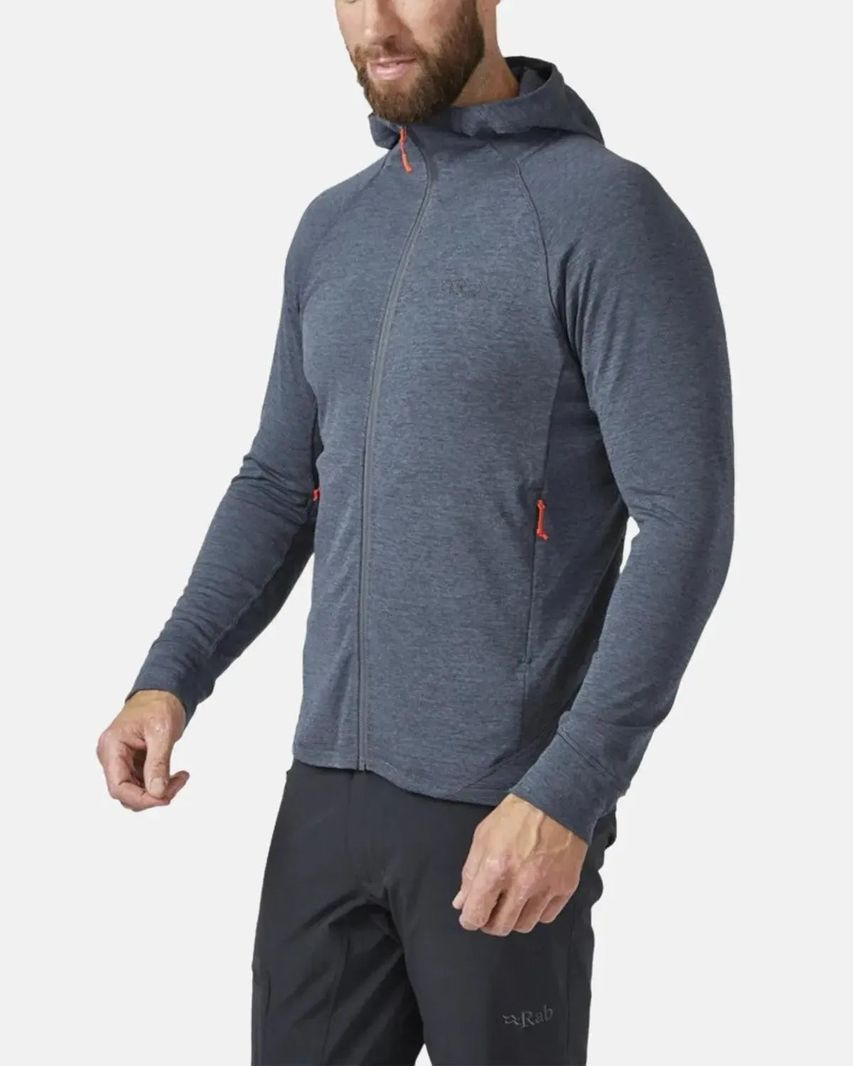 RAB-RAB NEXUS ZIP HOODED FLEECE STEEL-NORTHERN THREADS DESIGNER MENSWEAR