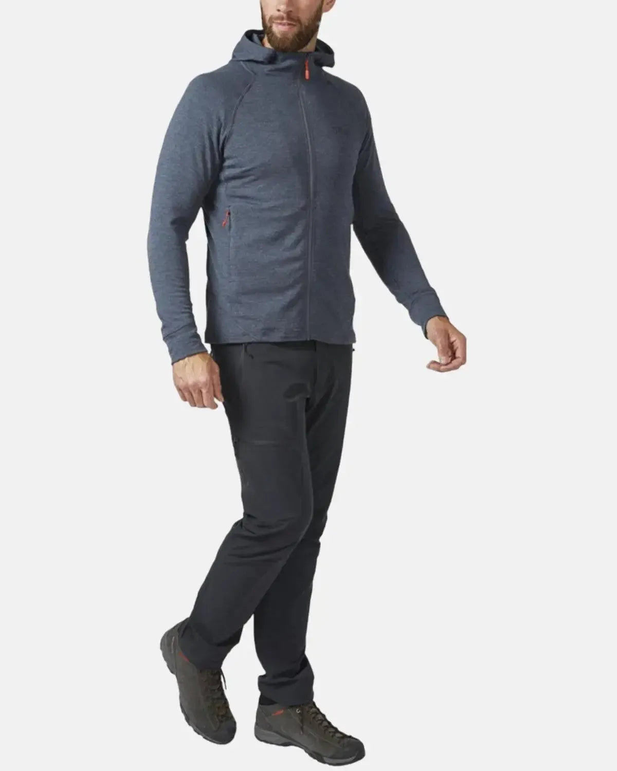 RAB-RAB NEXUS ZIP HOODED FLEECE STEEL-NORTHERN THREADS DESIGNER MENSWEAR