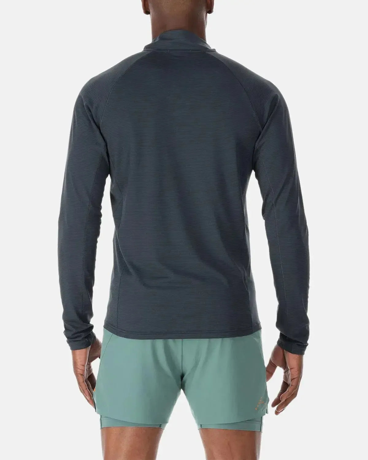 RAB-RAB SONIC 1/4 ZIP LS T-SHIRT BELUGA-NORTHERN THREADS DESIGNER MENSWEAR