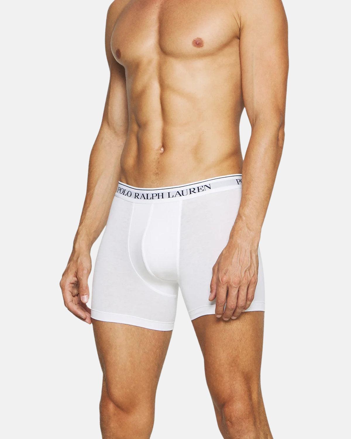 RALPH LAUREN 3 PACK BOXER BRIEF TRUNKS WHITE BLACK GREY - northern threads