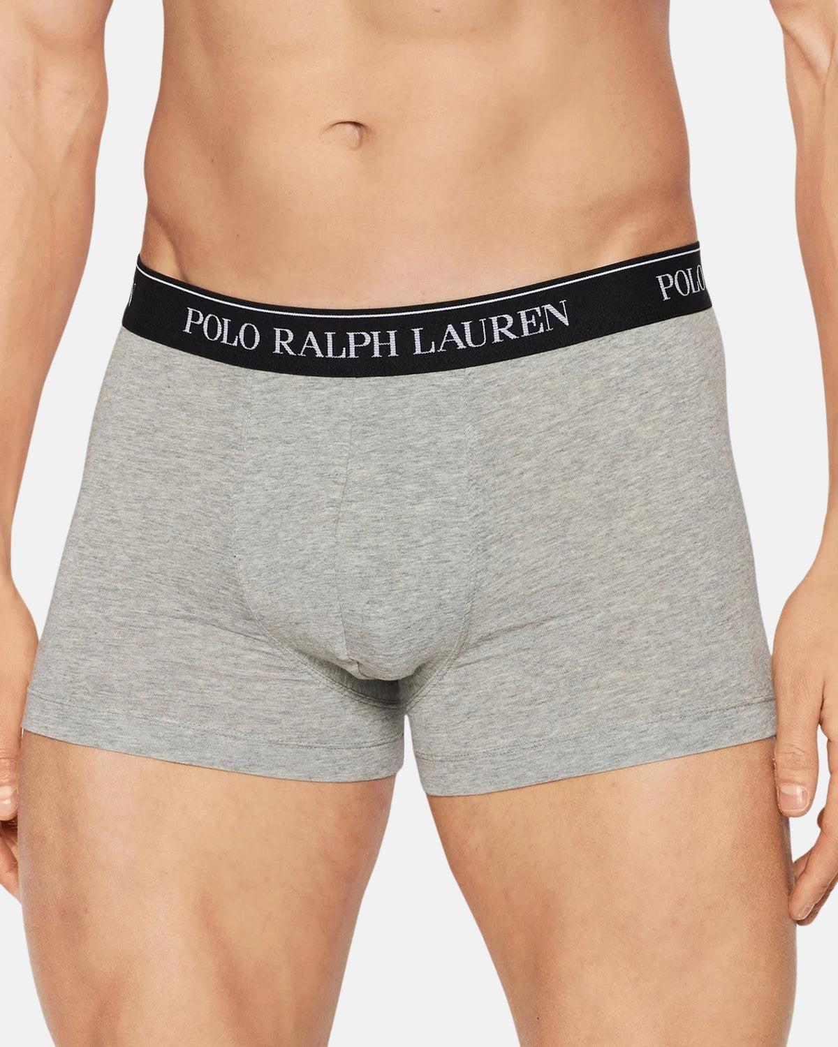 RALPH LAUREN 3 PACK CLASSIC TRUNKS BLACK WHITE GREY - RALPH-LAUREN-714835885-003-S - northern threads uk