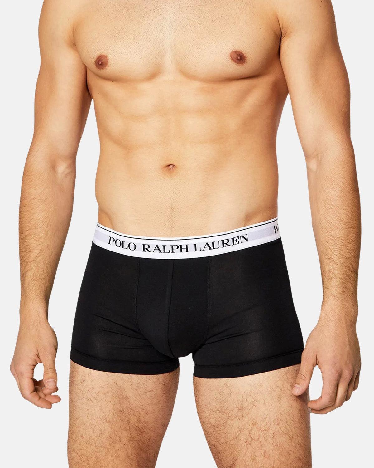 RALPH LAUREN 3 - PACK CLASSIC TRUNKS BLACK WHITE - RALPH-LAUREN-714830299-008-S - northern threads uk