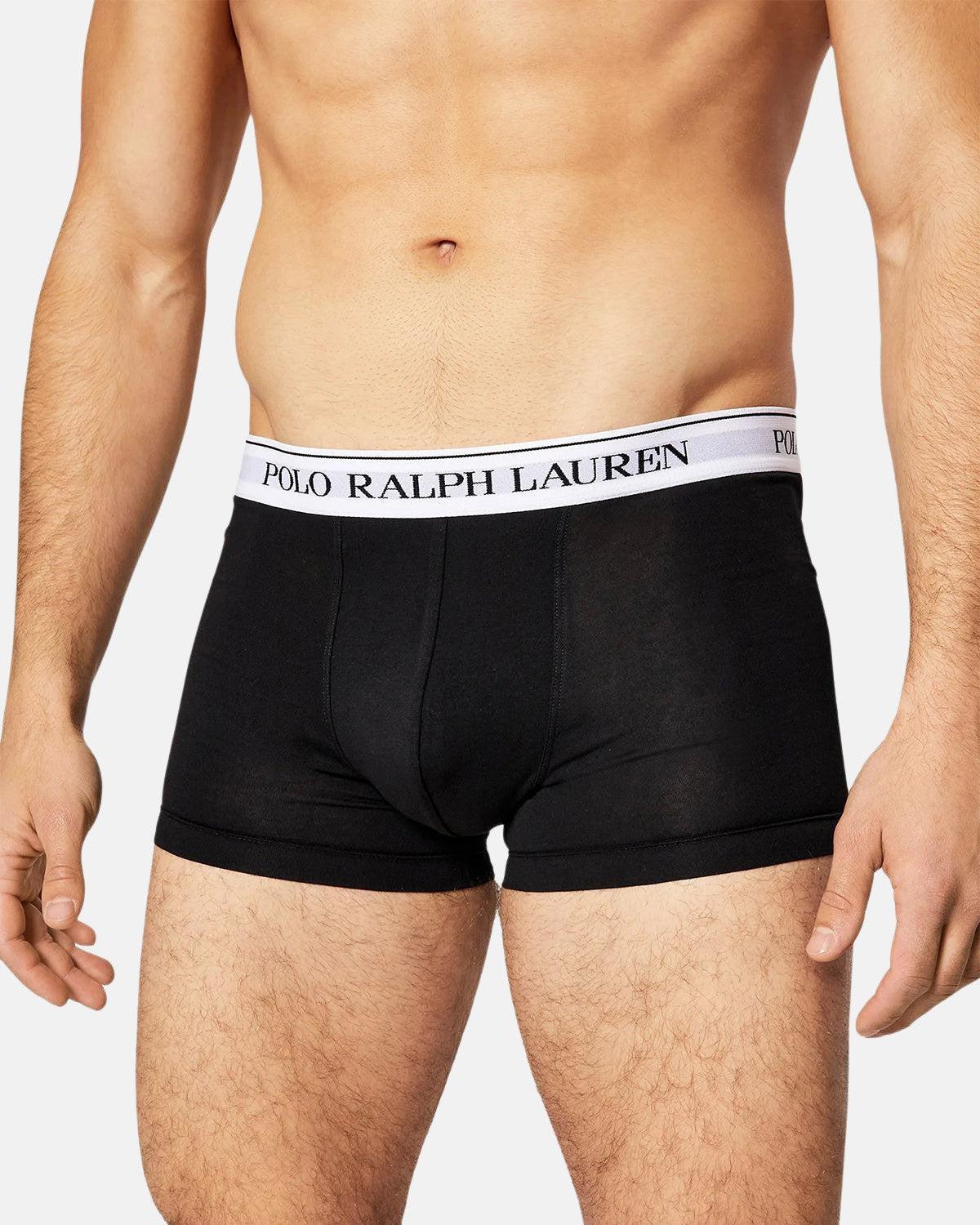 RALPH LAUREN 3 - PACK CLASSIC TRUNKS BLACK WHITE - RALPH-LAUREN-714830299-008-S - northern threads uk