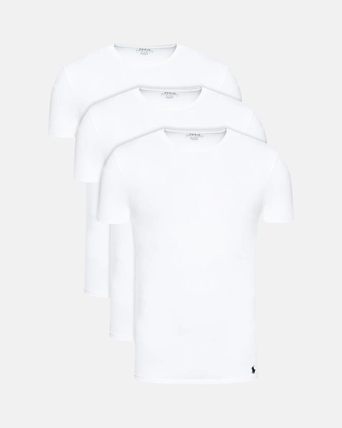 RALPH LAUREN 3 - PACK T - SHIRTS WHITE - northern threads