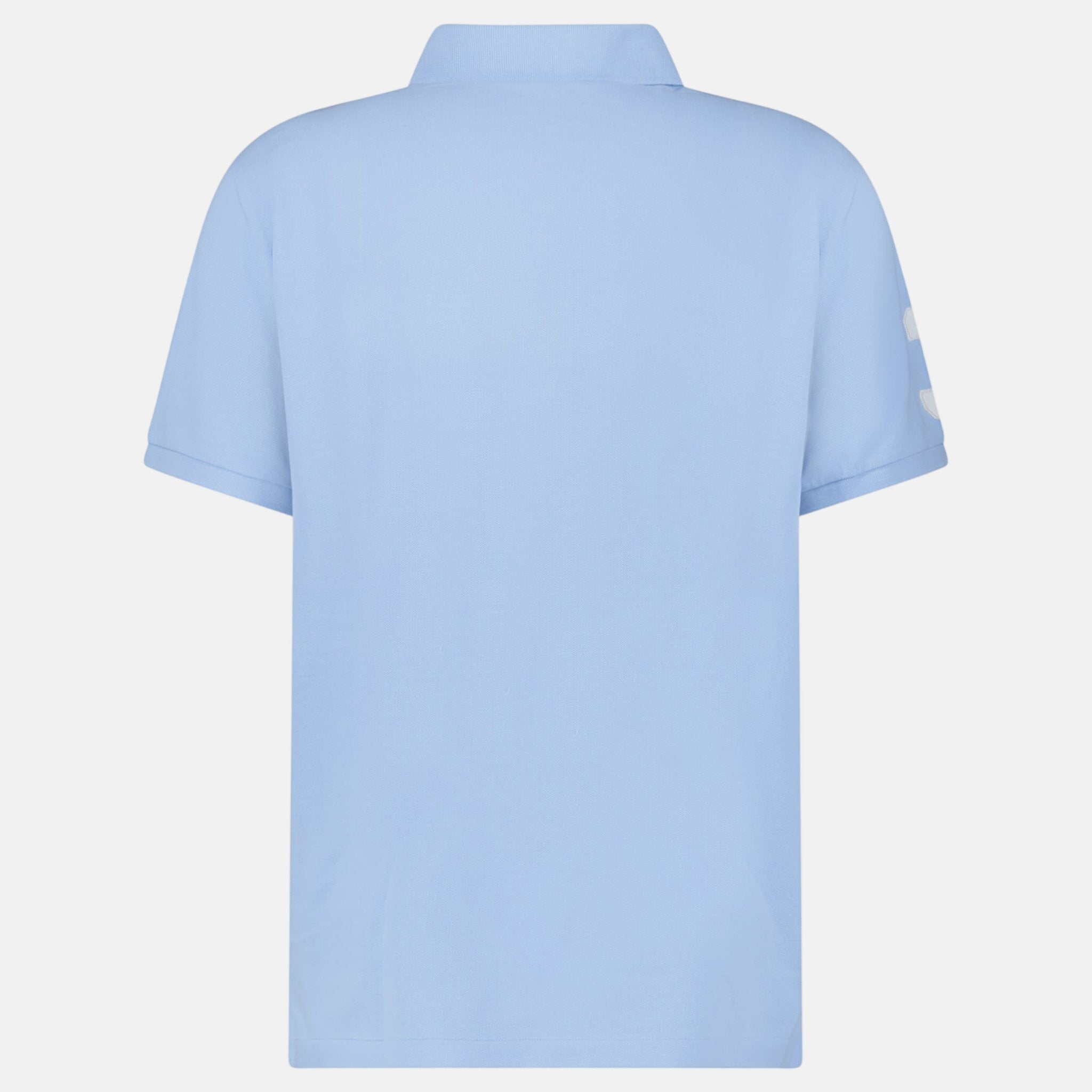 Ralph Lauren Big Pony Mesh Custom Slim Fit Polo Shirt Light Blue - A72 - northern threads uk