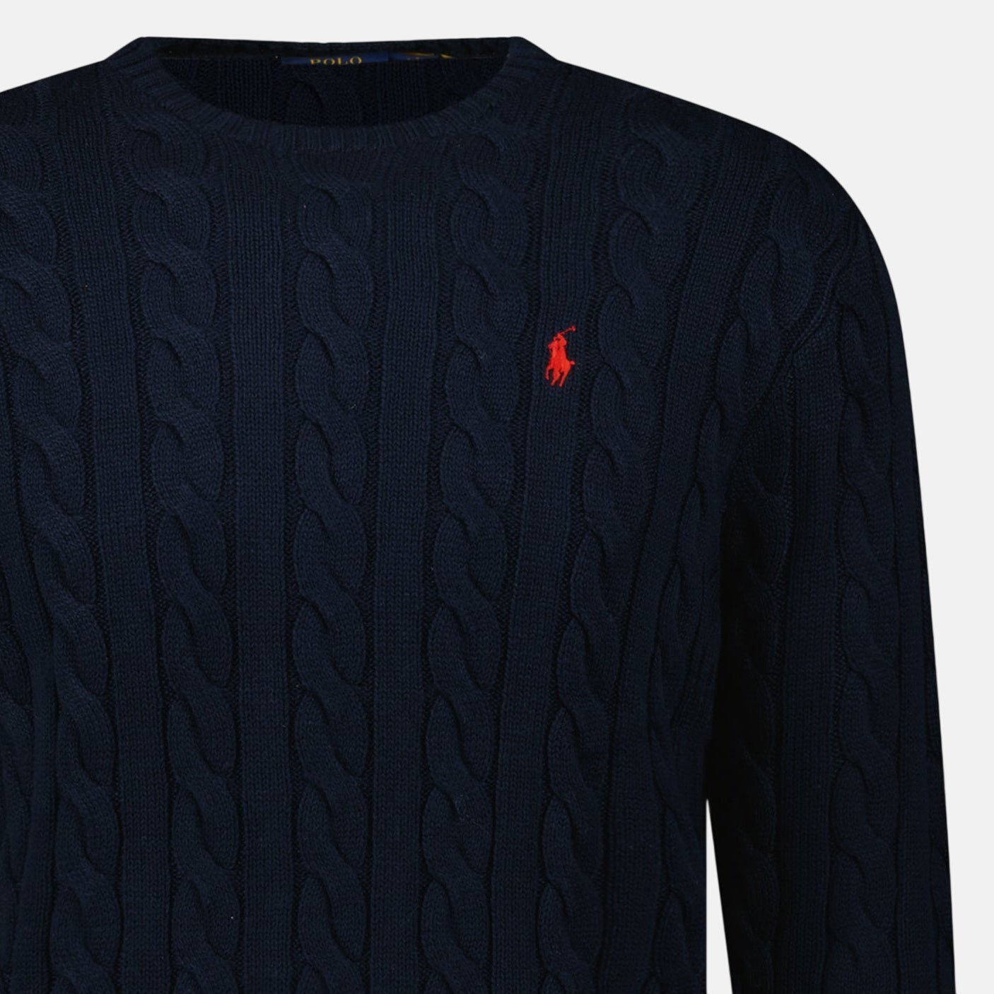 Ralph Lauren Cable Knit Sweater Navy - C62 - northern threads uk