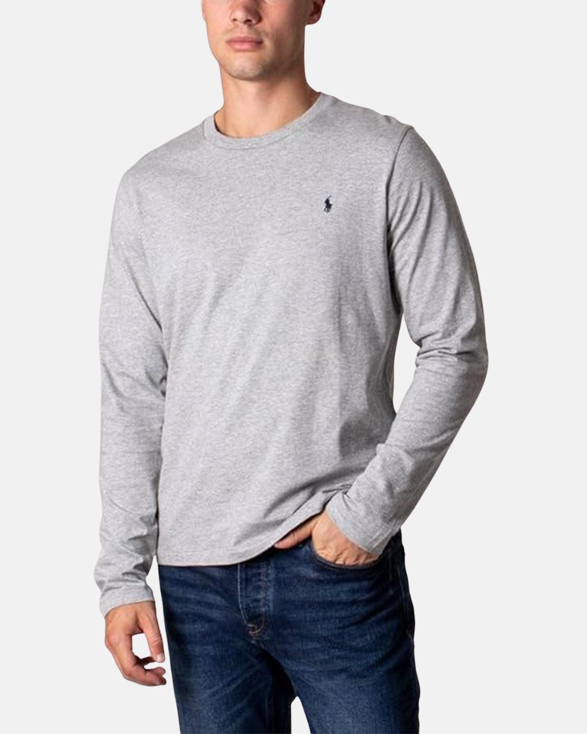 RALPH LAUREN COTTON JERSEY LONG SLEEVE T - SHIRT ANDOVER HEATHER - northern threads