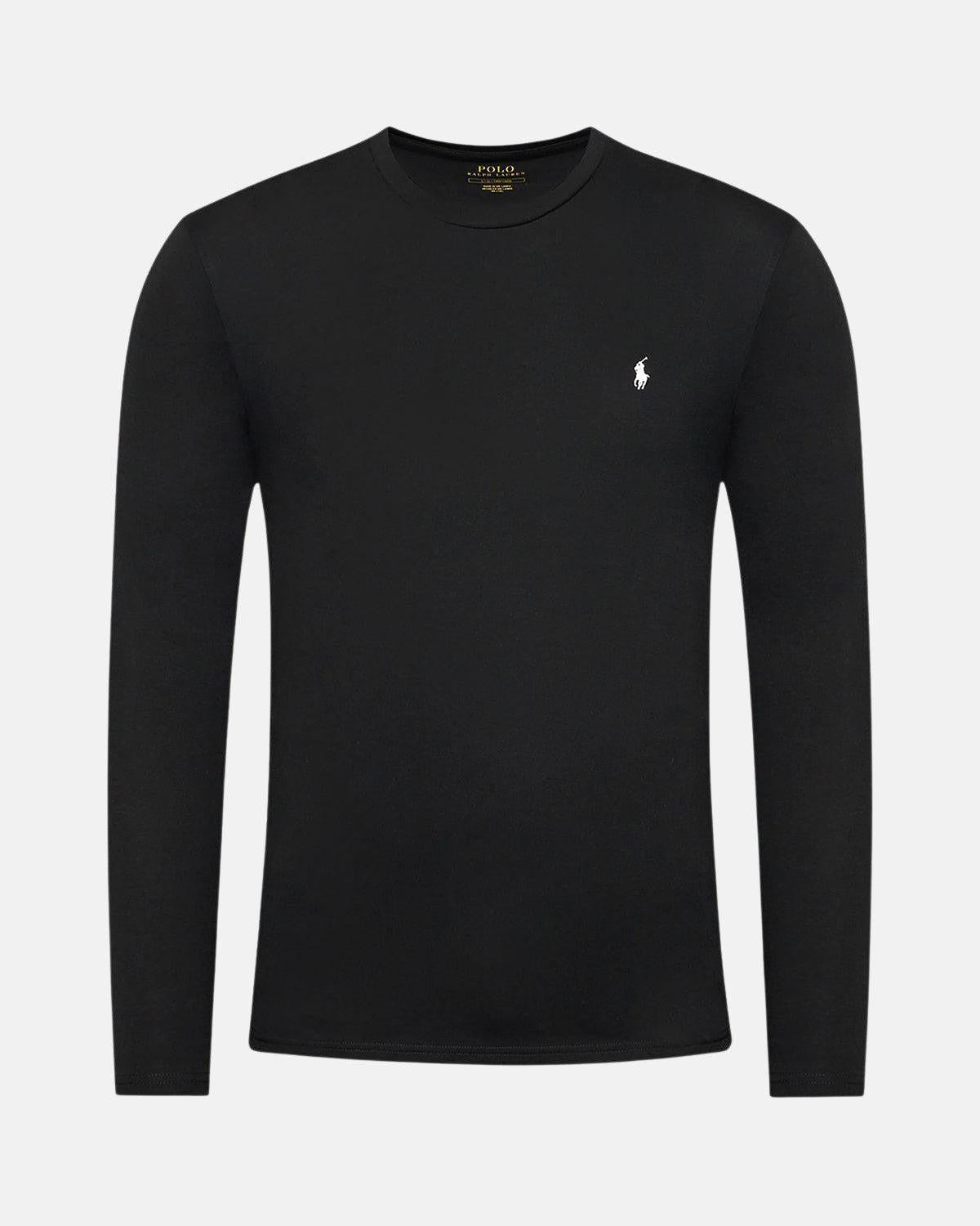 RALPH LAUREN COTTON JERSEY LONG SLEEVE T - SHIRT BLACK - RALPH-LAUREN-714844759-001-S - northern threads uk