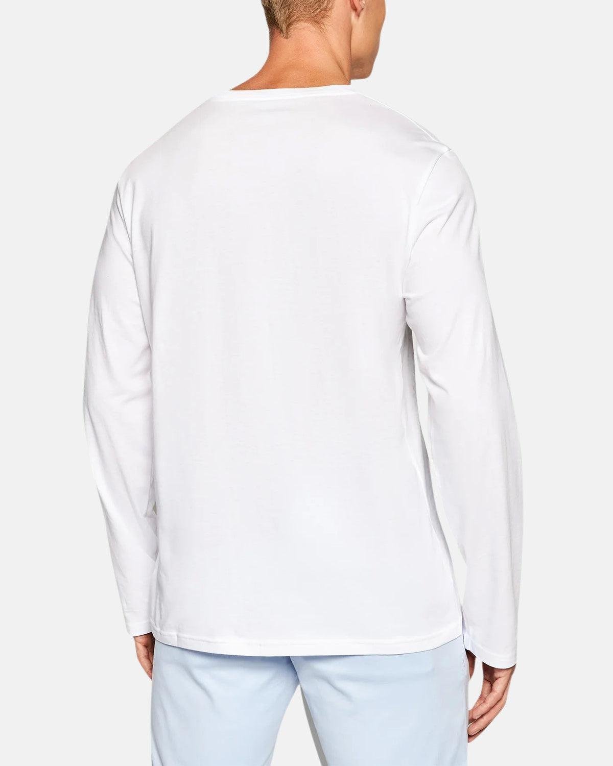RALPH LAUREN COTTON JERSEY LONG SLEEVE T - SHIRT WHITE - northern threads