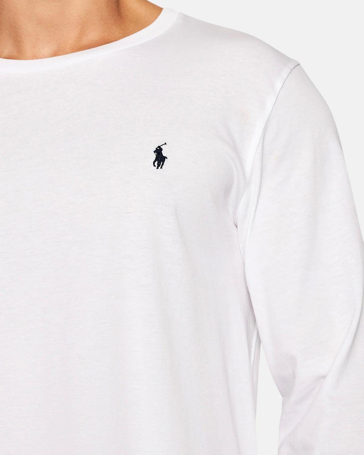 RALPH LAUREN COTTON JERSEY LONG SLEEVE T - SHIRT WHITE - northern threads