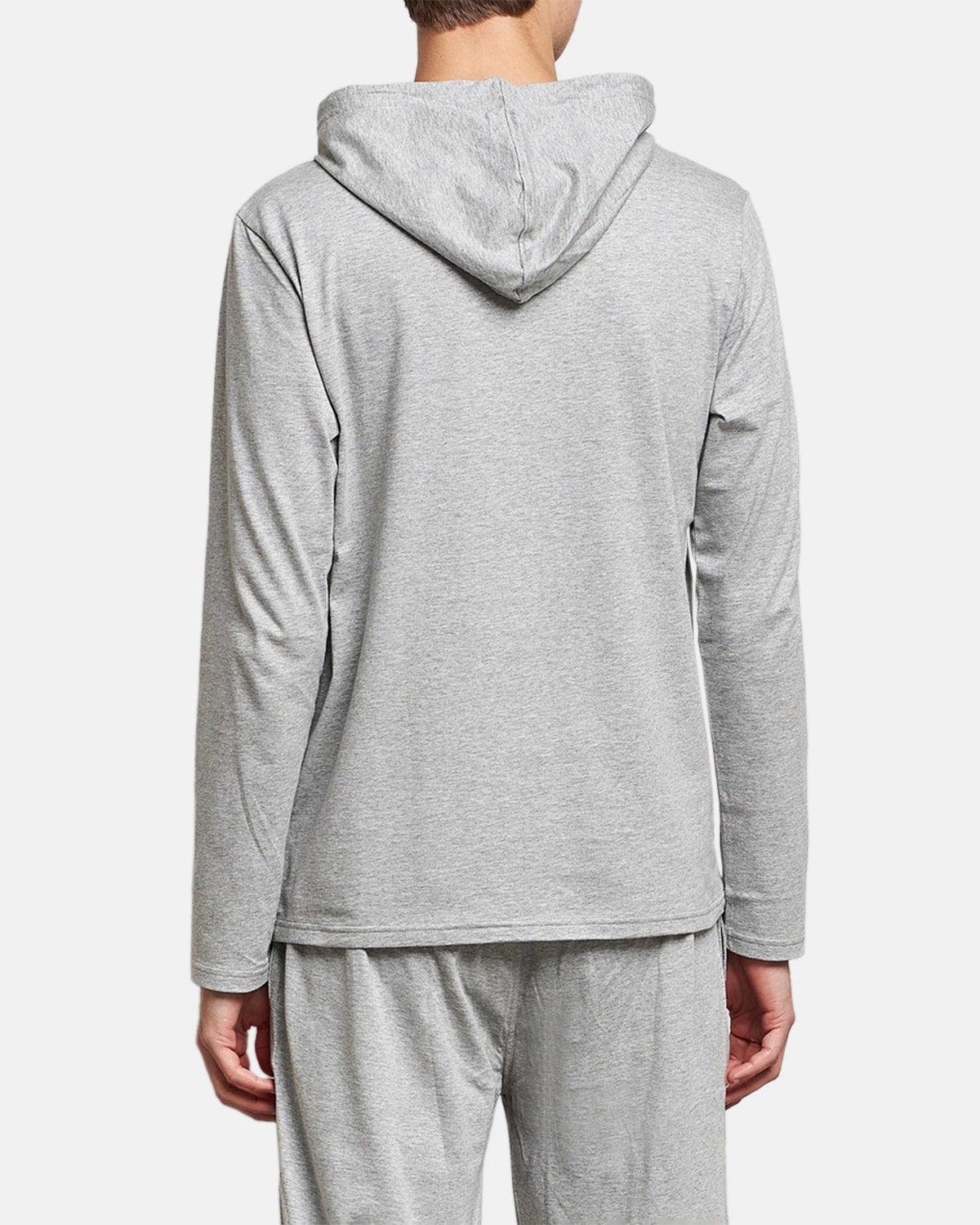 RALPH LAUREN COTTON JERSEY SLEEP HOODIE ANDOVER HEATHER - northern threads