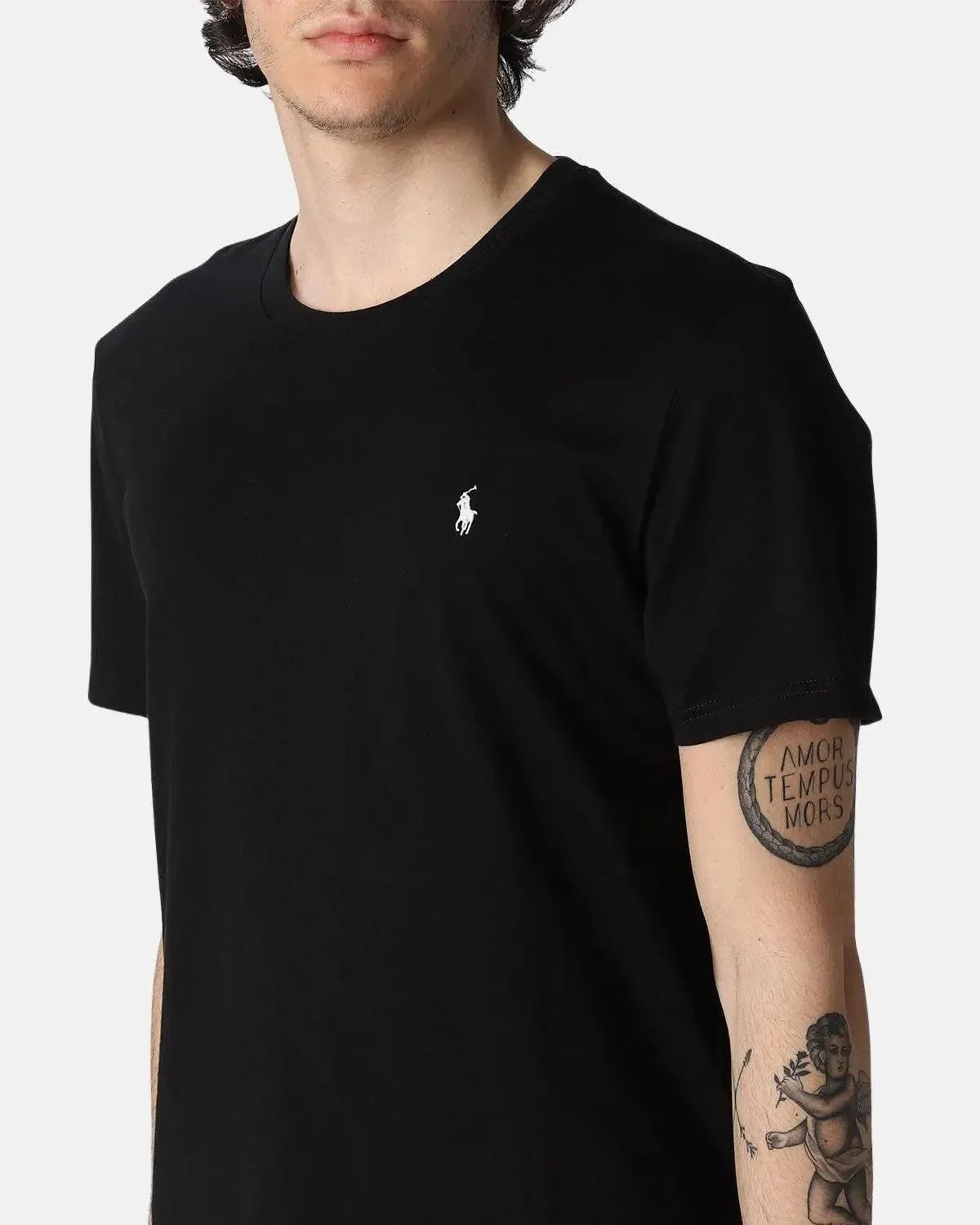 RALPH LAUREN COTTON JERSEY T - SHIRT BLACK - northern threads