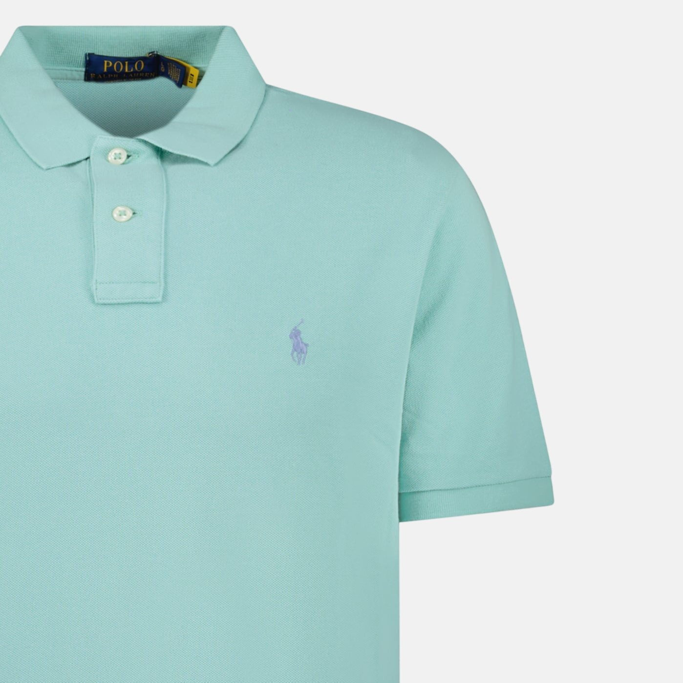Ralph Lauren Cotton Mesh Custom Slim Fit Polo Shirt Celadon - northern threads