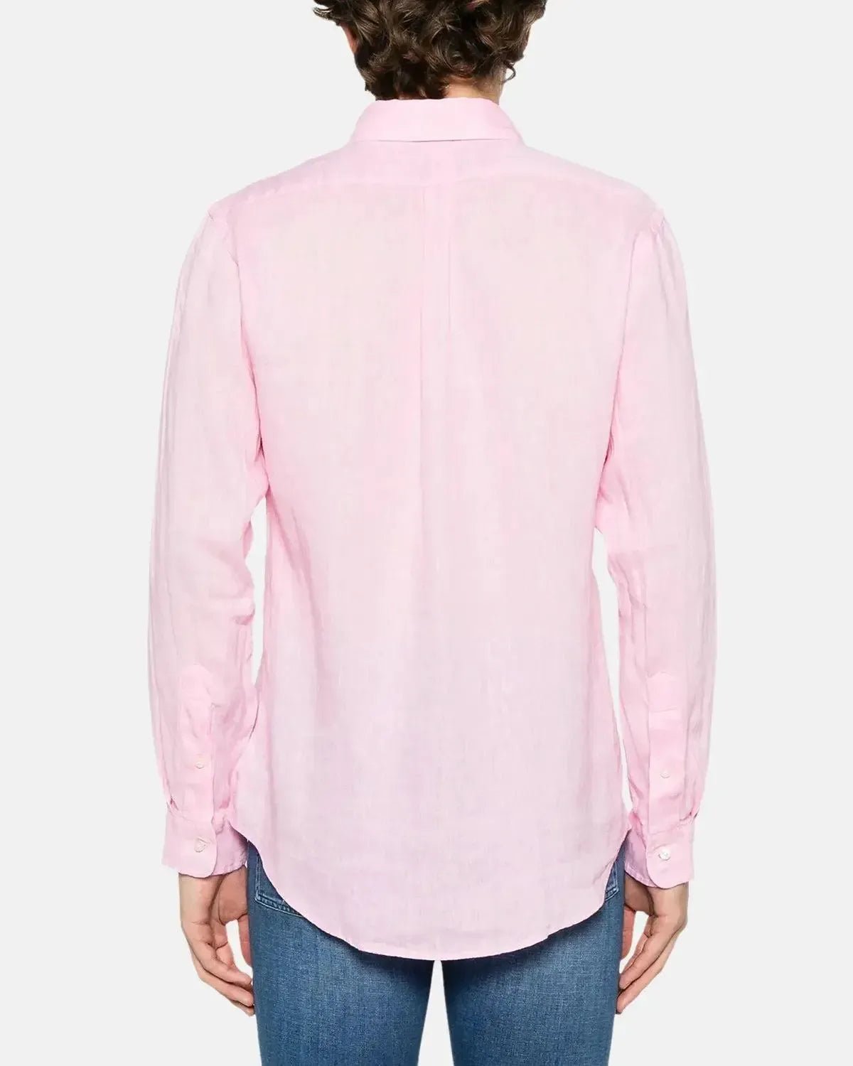 RALPH LAUREN CUSTOM FIT LINEN SHIRT CARMEL PINK - northern threads