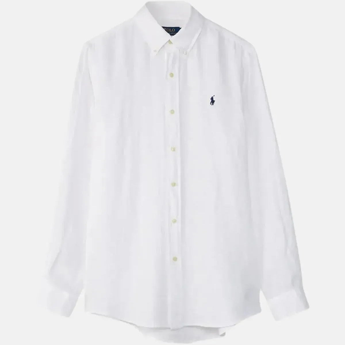 RALPH LAUREN CUSTOM FIT LINEN SHIRT CERAMIC WHITE | Northern