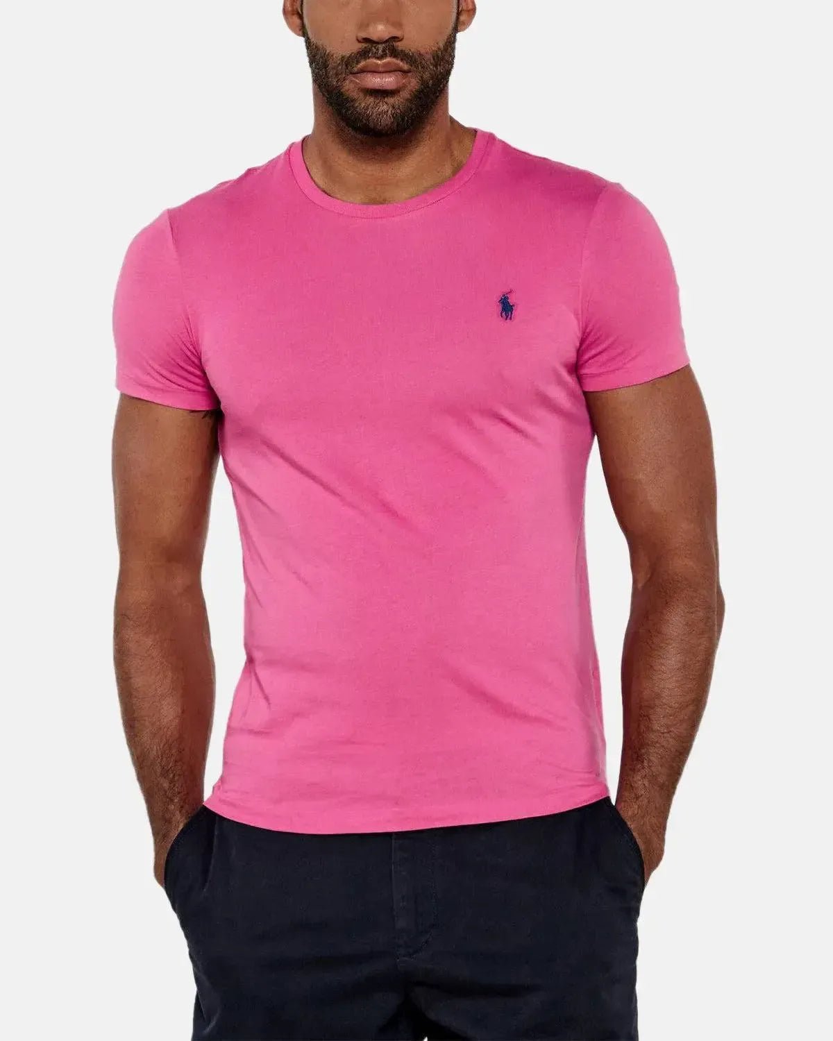 RALPH LAUREN CUSTOM SLIM FIT JERSEY T - SHIRT PEONY - RALPH-LAUREN-710671438-405-S - northern threads uk