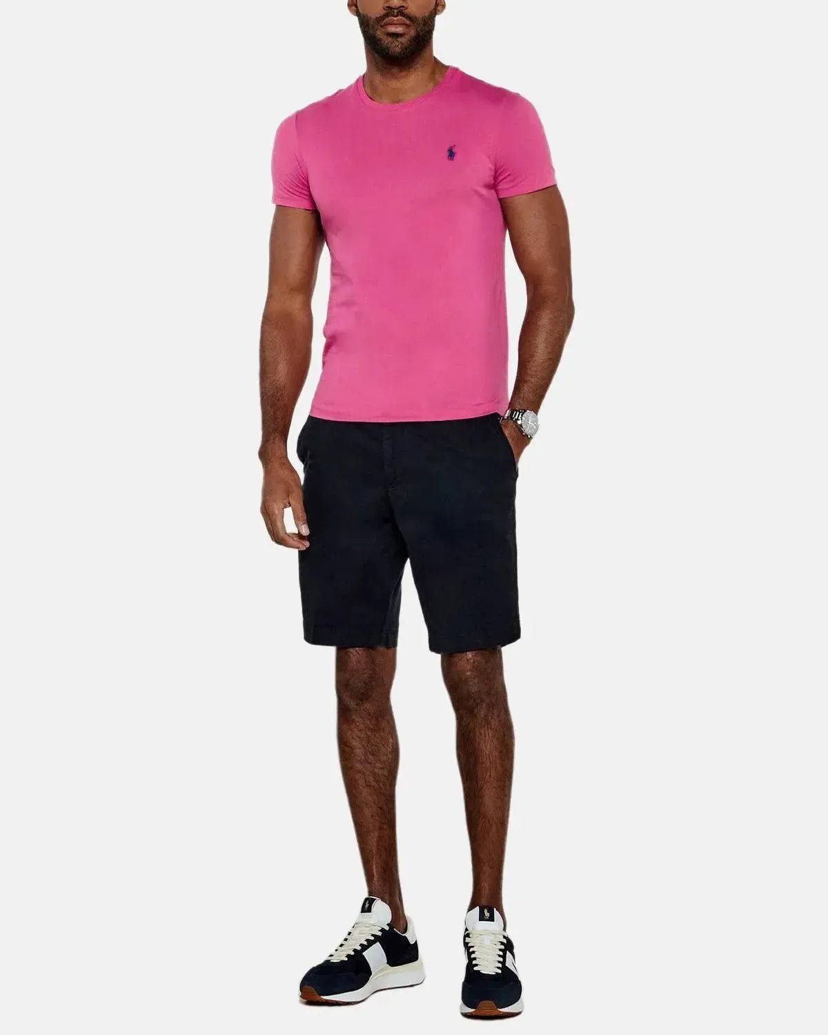 RALPH LAUREN CUSTOM SLIM FIT JERSEY T - SHIRT PEONY - RALPH-LAUREN-710671438-405-S - northern threads uk