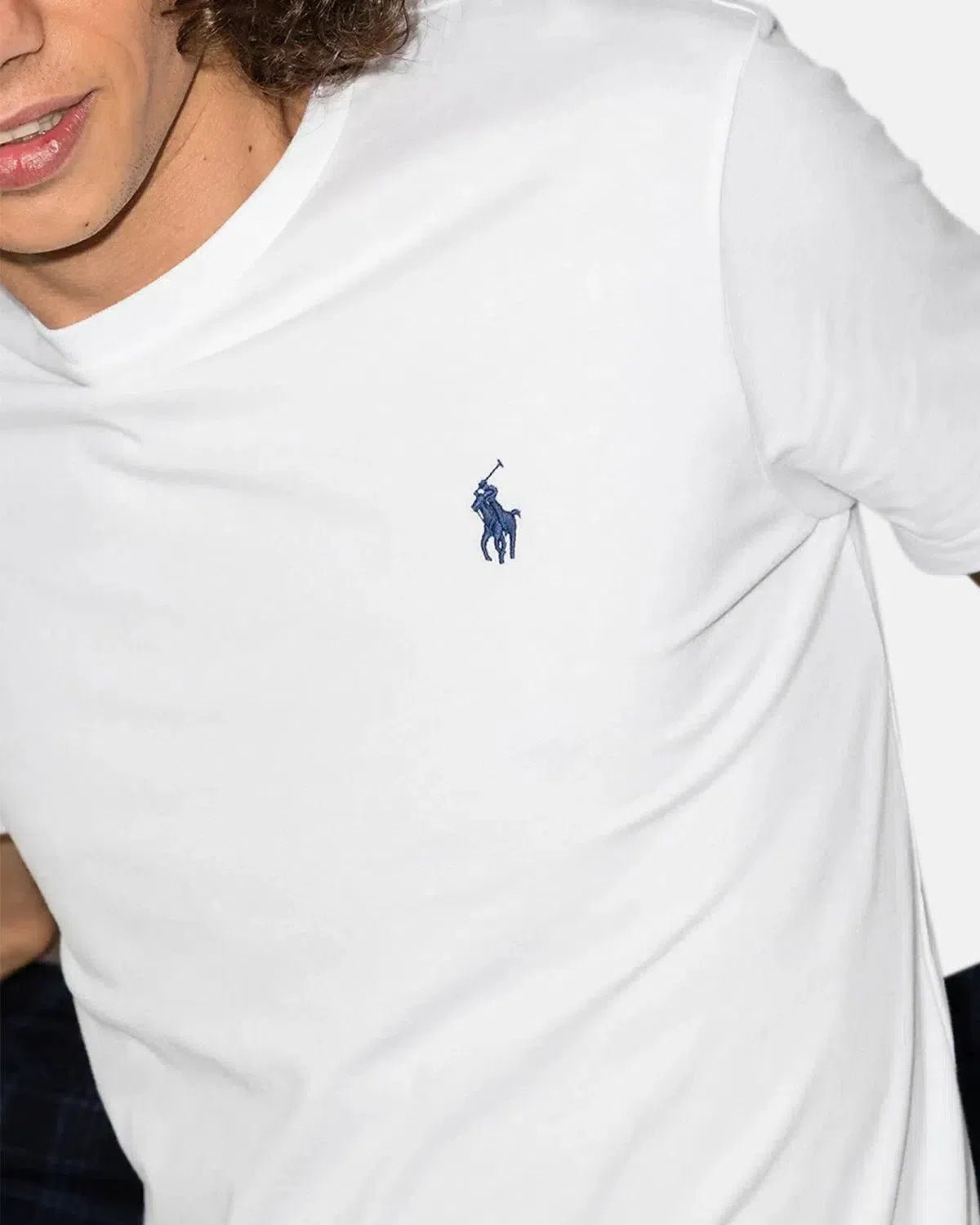 RALPH LAUREN CUSTOM SLIM FIT JERSEY T - SHIRT WHITE - northern threads