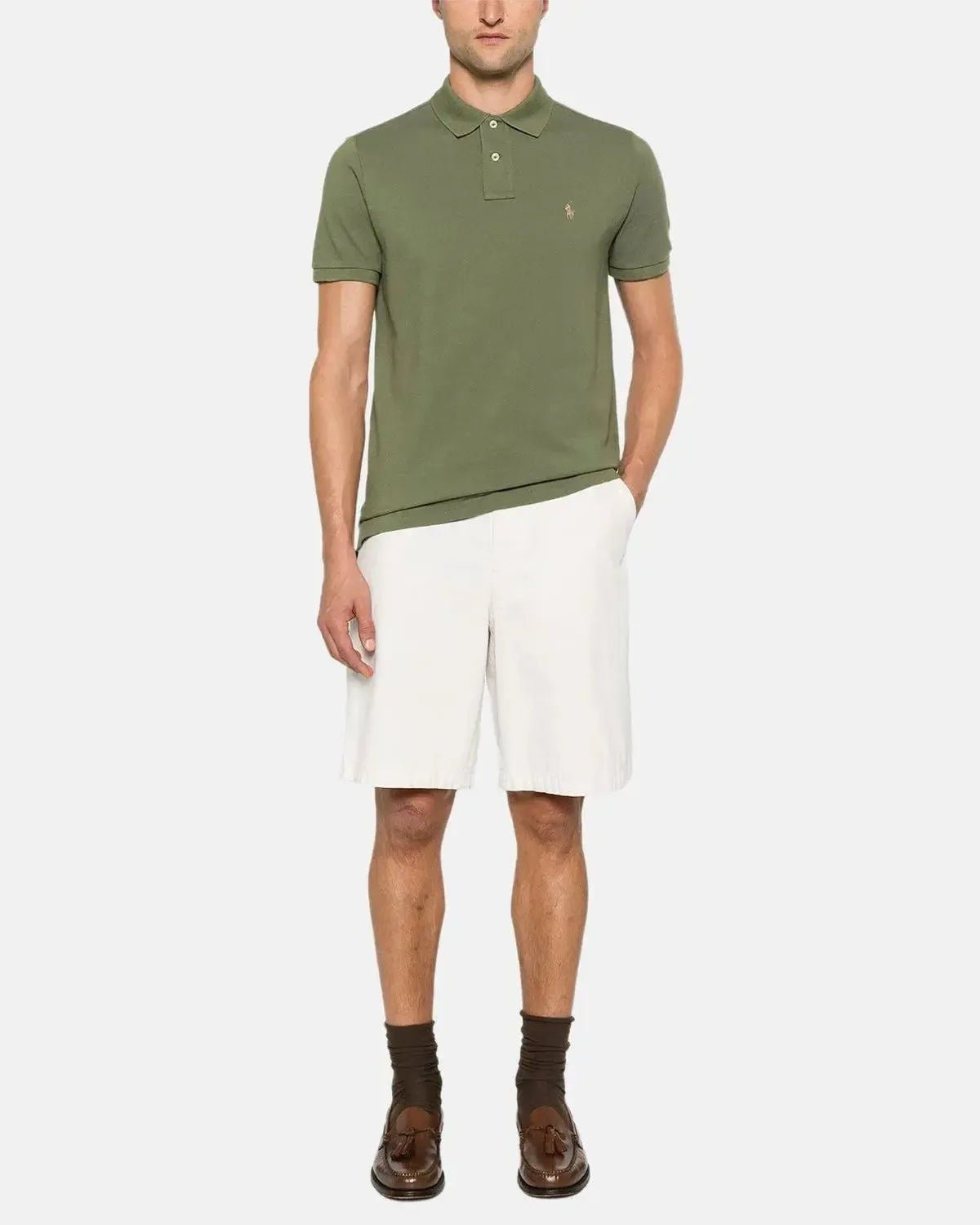 RALPH LAUREN CUSTOM SLIM FIT MESH POLO SHIRT GARDEN TRAIL - northern threads