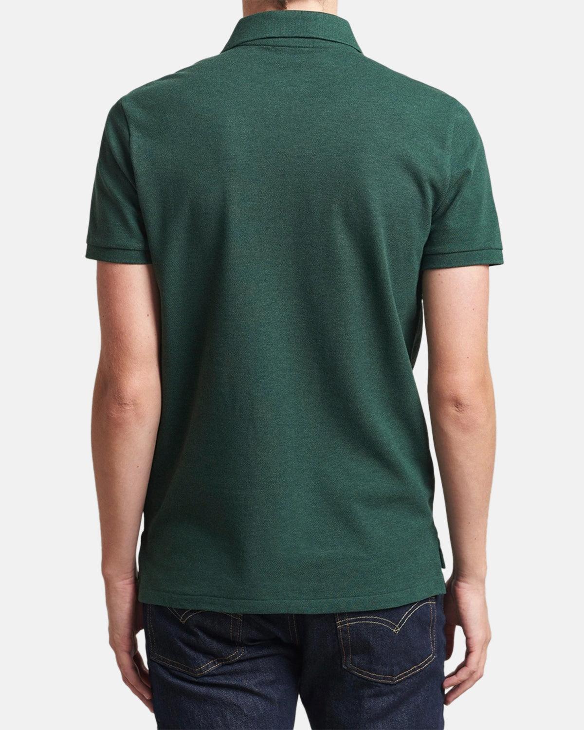 RALPH LAUREN CUSTOM SLIM FIT MESH POLO SHIRT SCOTCH PINE HEATHER - northern threads
