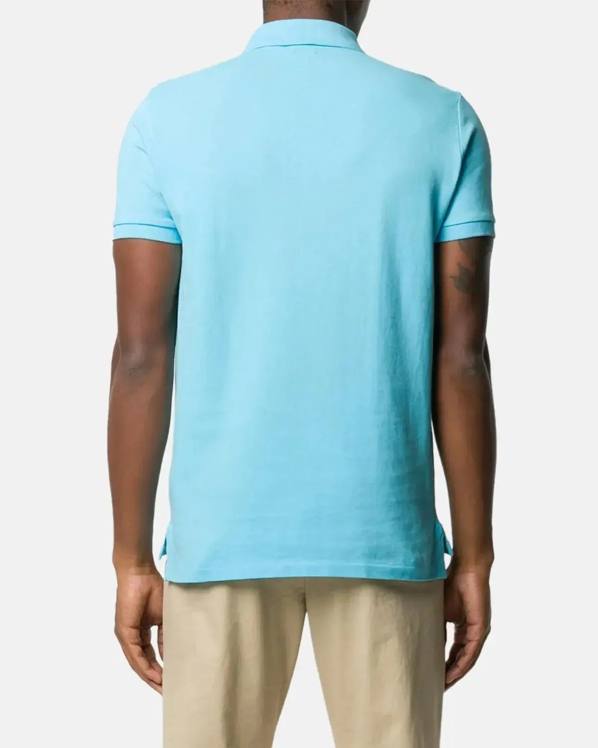 RALPH LAUREN CUSTOM SLIM FIT MESH POLO SHIRT TURQUOISE NOVA - northern threads
