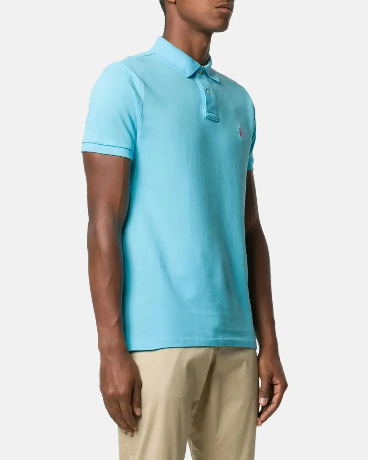 RALPH LAUREN CUSTOM SLIM FIT MESH POLO SHIRT TURQUOISE NOVA - northern threads
