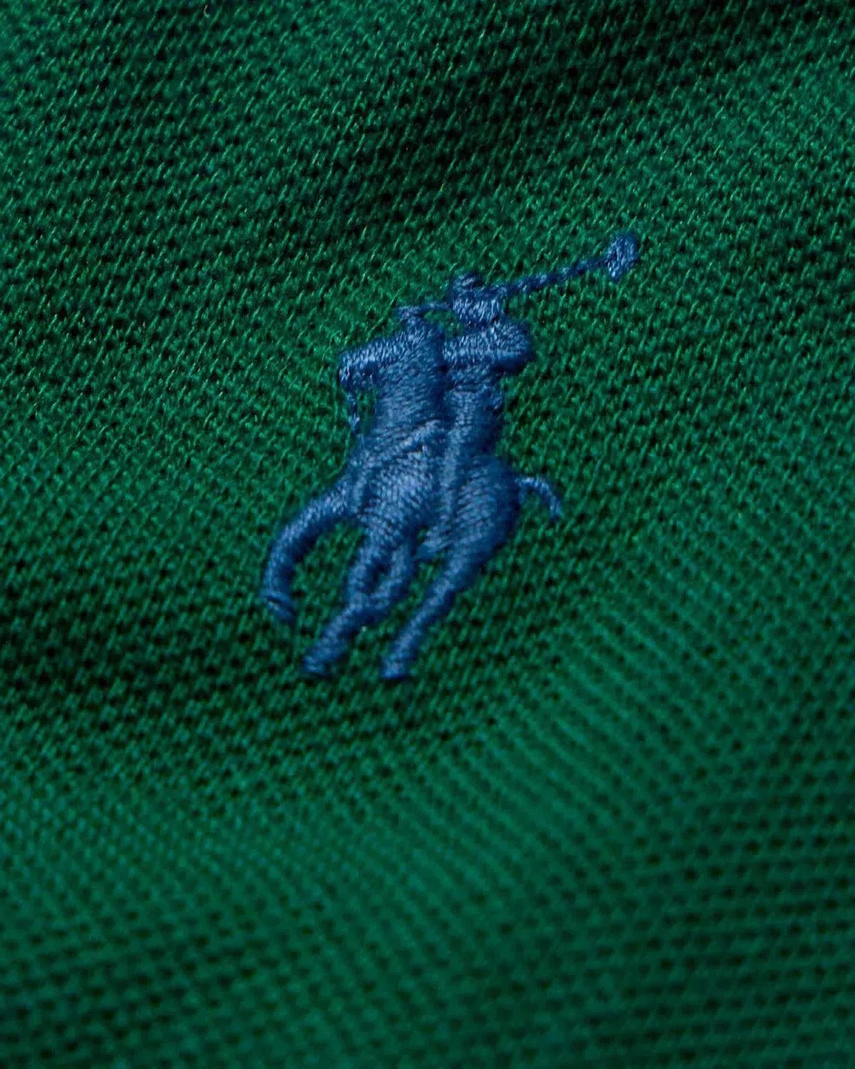 RALPH LAUREN CUSTOM SLIM FIT MESH TIPPED POLO SHIRT MOSS - RALPH-LAUREN-710842621-043-S - northern threads uk
