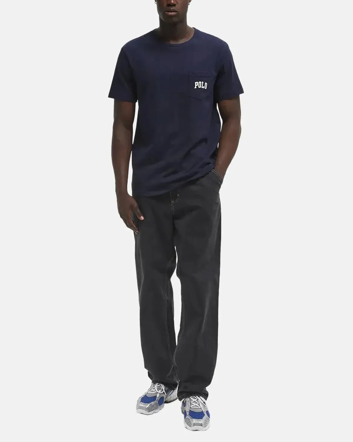 RALPH LAUREN CUSTOM SLIM FIT POLO BEAR POCKET T - SHIRT NEWPORT NAVY - RALPH-LAUREN-710974585-001-M - northern threads uk