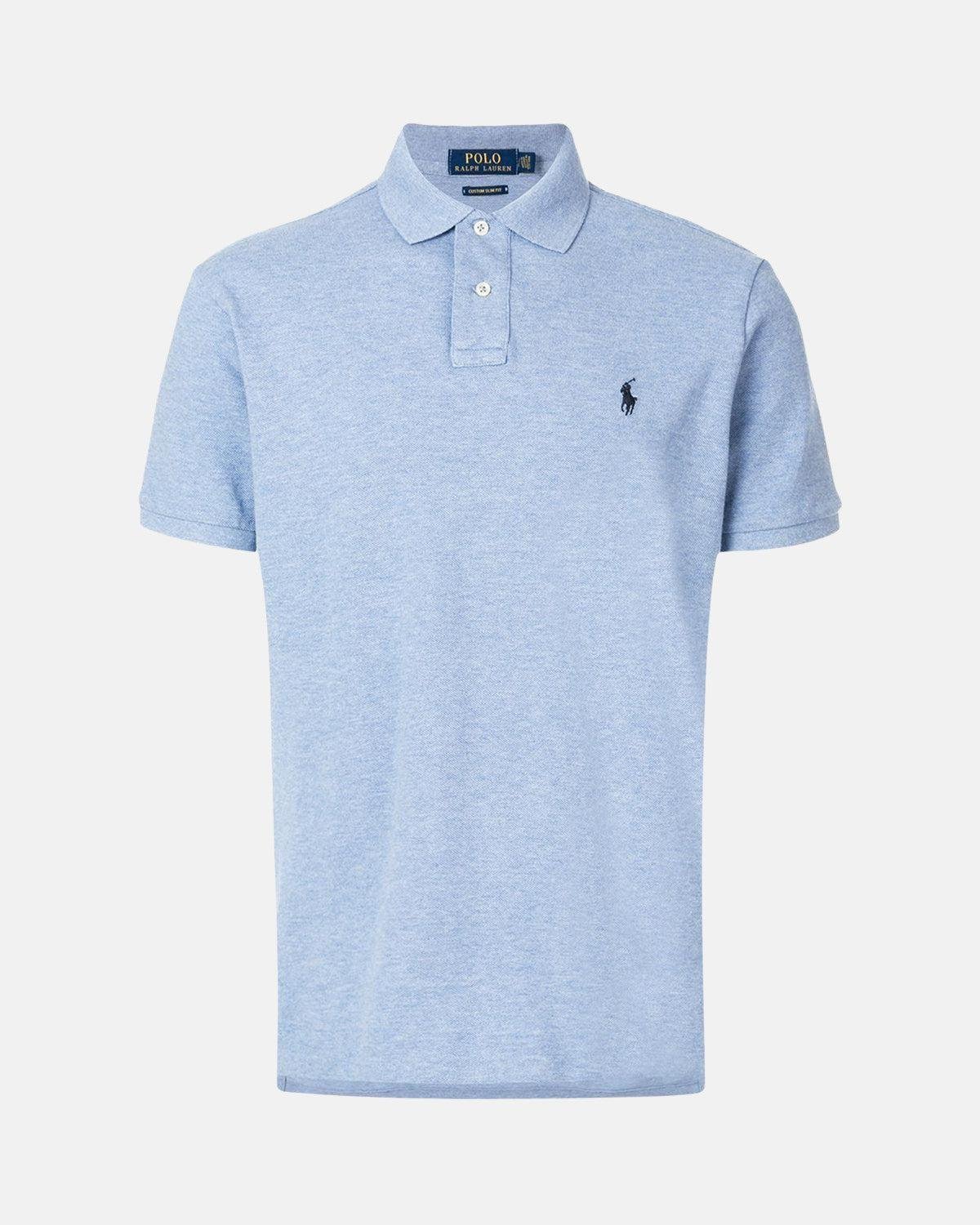 RALPH LAUREN CUSTOM SLIM FIT POLO SHIRT JAMAICA BLUE - RALPH-LAUREN-710666998-007-S - northern threads uk