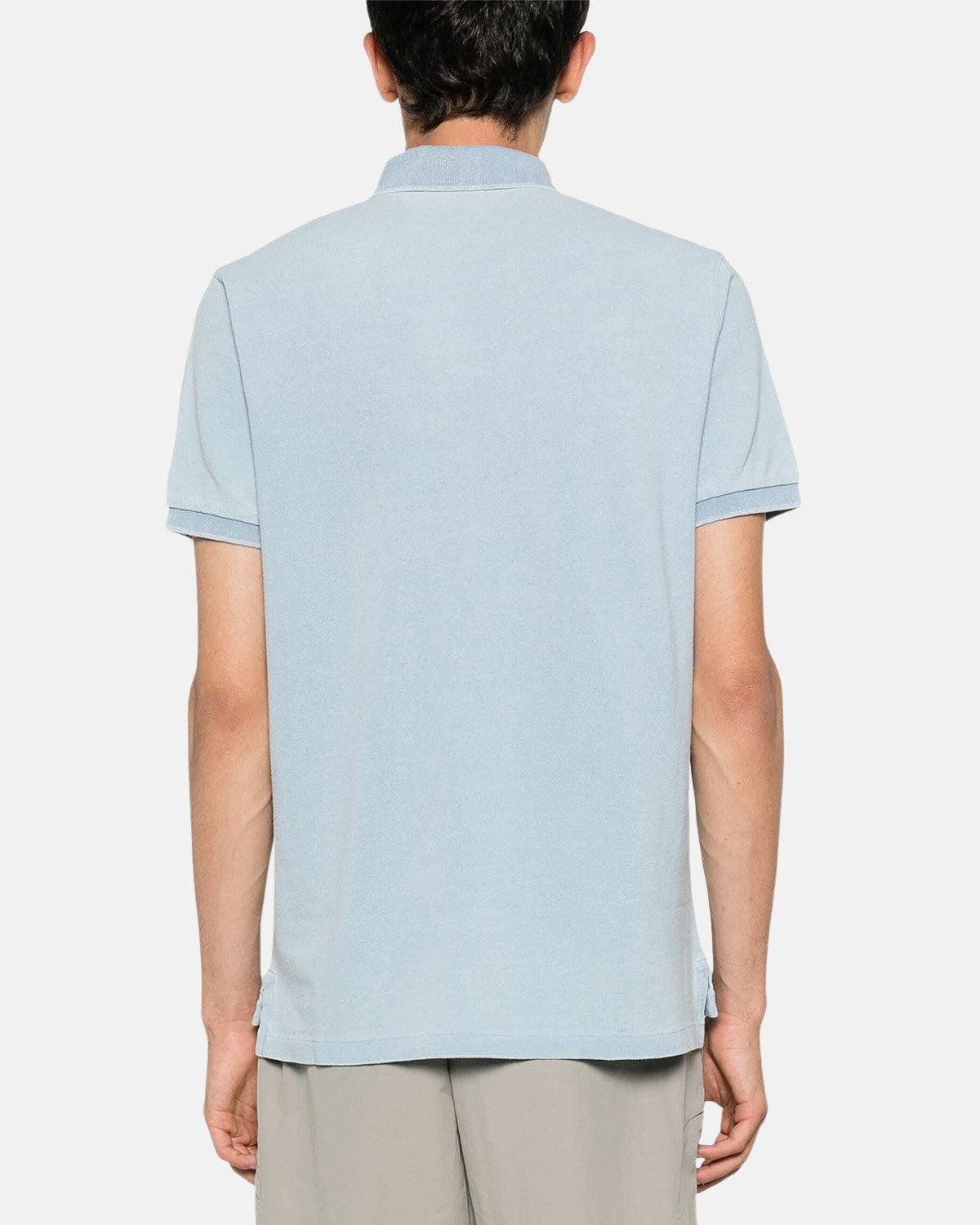 RALPH LAUREN CUSTOM SLIM FIT POLO SHIRT LIGHT INDIGO - northern threads