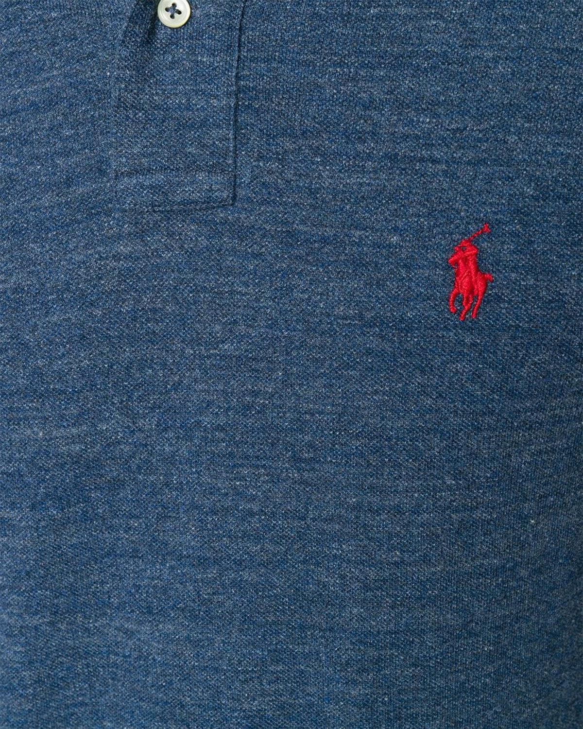 RALPH LAUREN CUSTOM SLIM FIT POLO SHIRT ROYAL HEATHER - northern threads