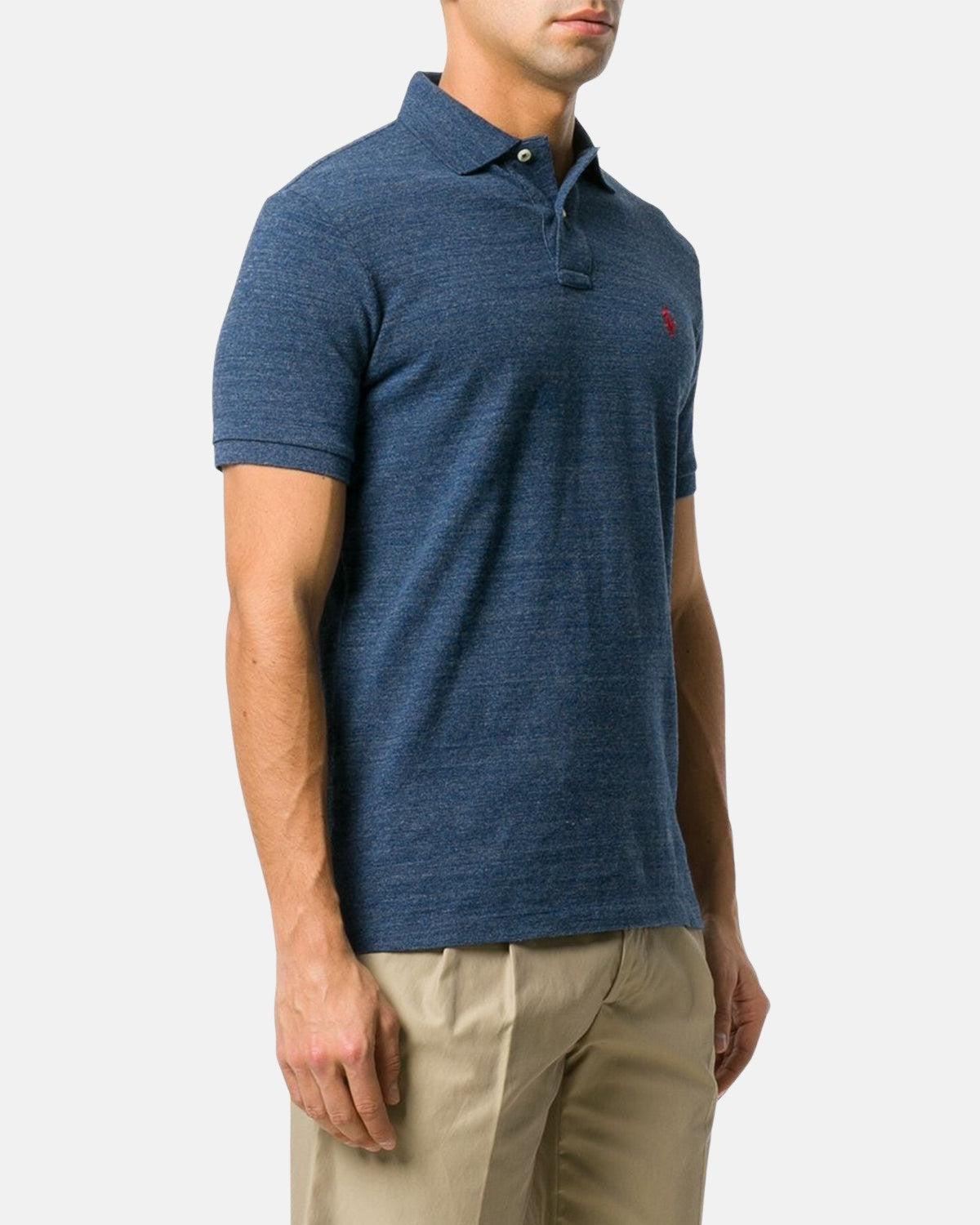 RALPH LAUREN CUSTOM SLIM FIT POLO SHIRT ROYAL HEATHER - northern threads