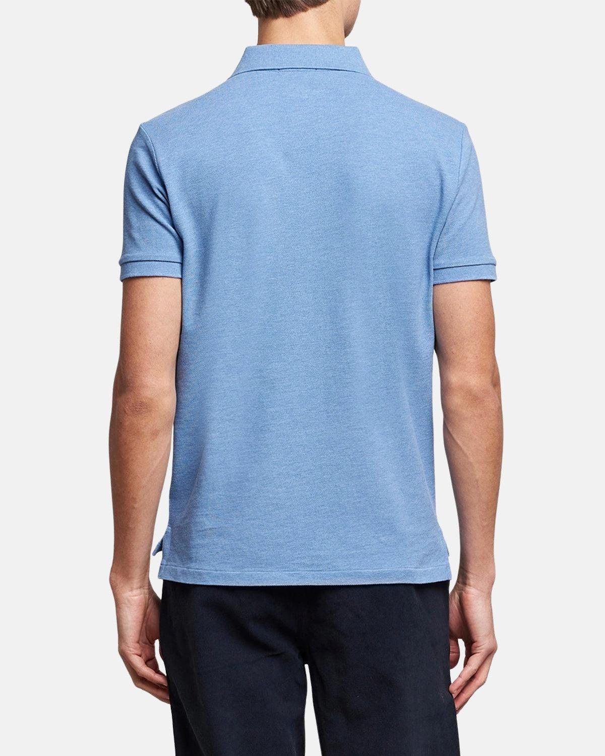 RALPH LAUREN CUSTOM SLIM FIT POLO SHIRT SOFT ROYAL HEATHER - northern threads